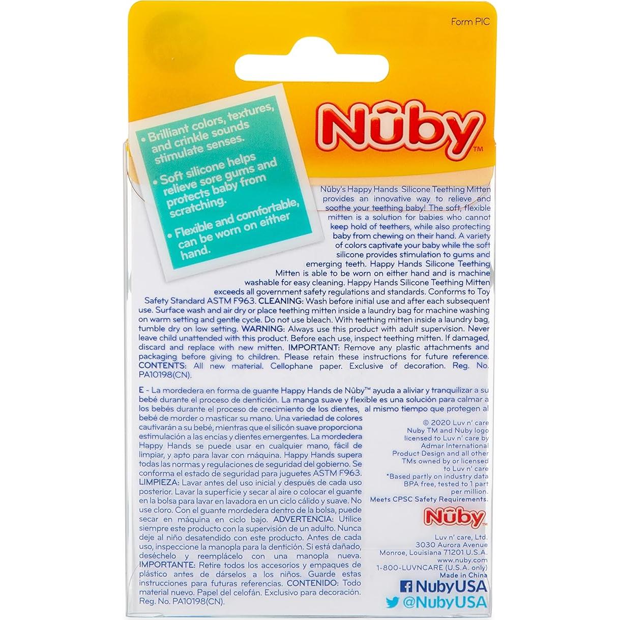 Mitón de Dentición Silicona Nuby Zorro 3+ Meses