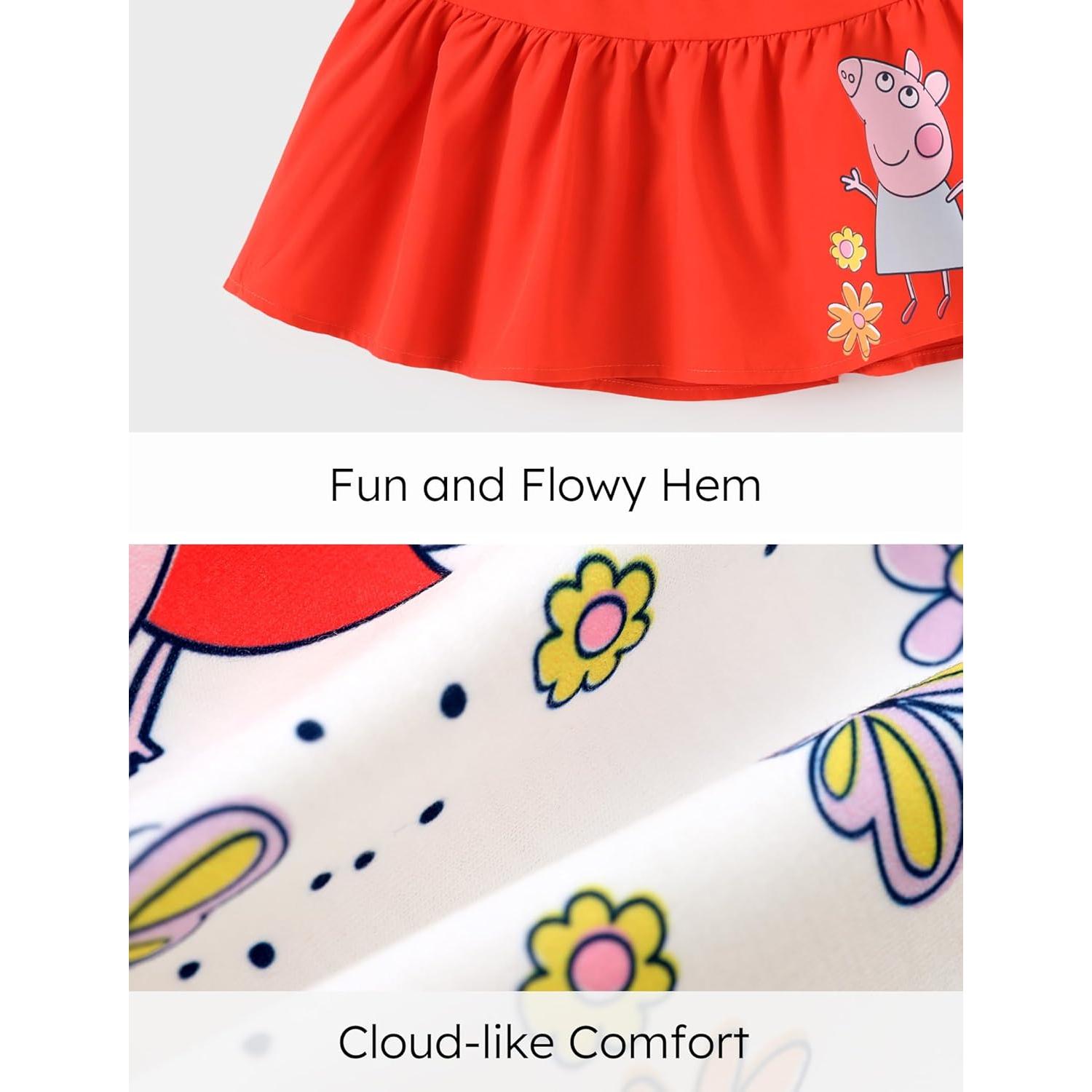 Conjunto Peppa Pig 2 Piezas Niña 5-6 Años Top y Falda