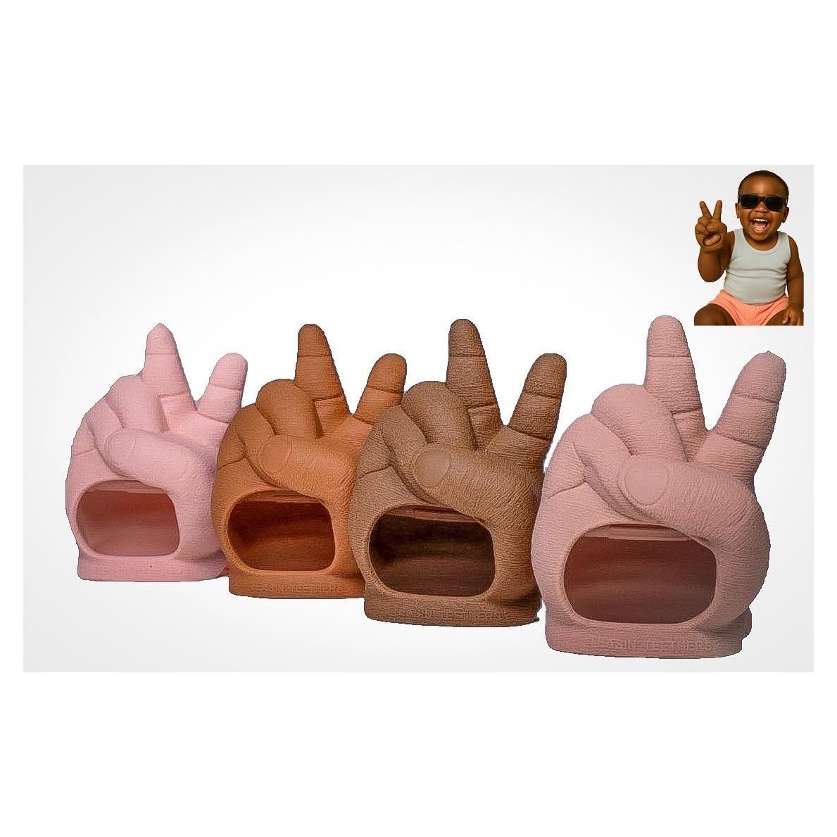 Mitón de Mordedor Peace Baby - Silicona Texturizada 3M+