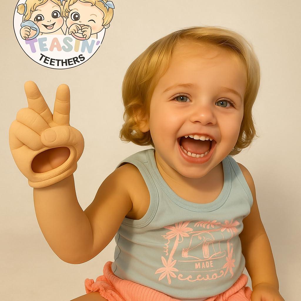 Mitón de Mordedor Peace Baby - Silicona Texturizada 3M+