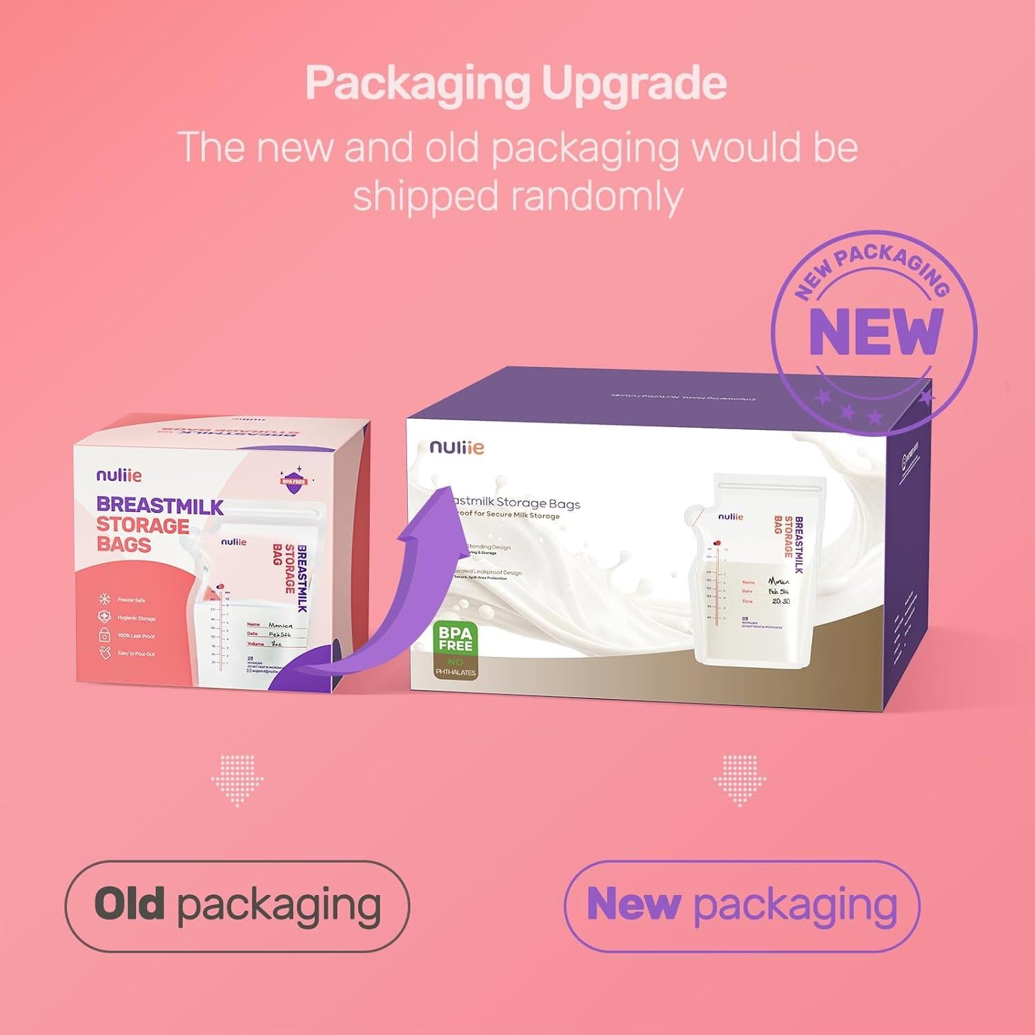Bolsas de Almacenamiento de Leche Materna Nuliie 120 Pcs 236ml