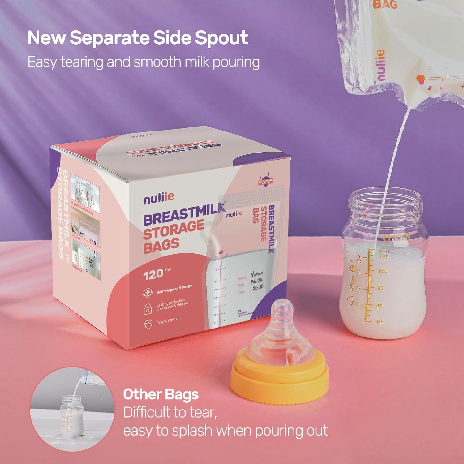 Bolsas de Almacenamiento de Leche Materna Nuliie 120 Pcs 236ml