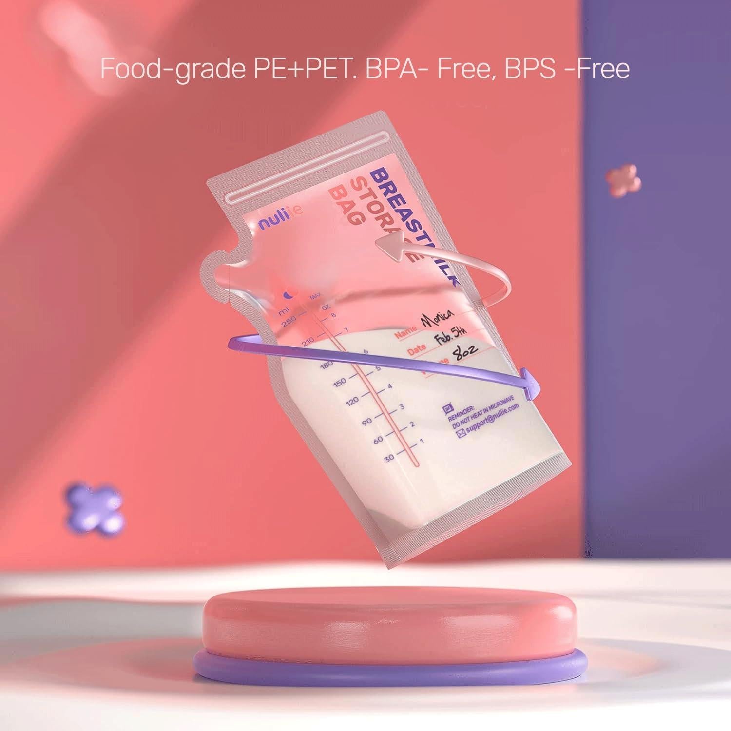 Bolsas de Almacenamiento de Leche Materna Nuliie 120 Pcs 236ml