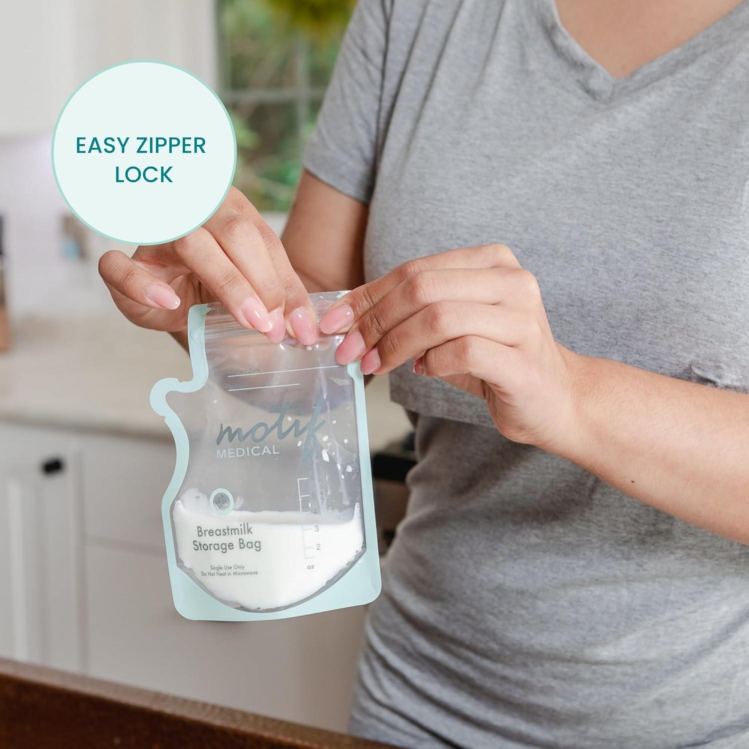 Bolsas de Almacenamiento de Leche Materna Motif Medical 170g - 100 Unidades
