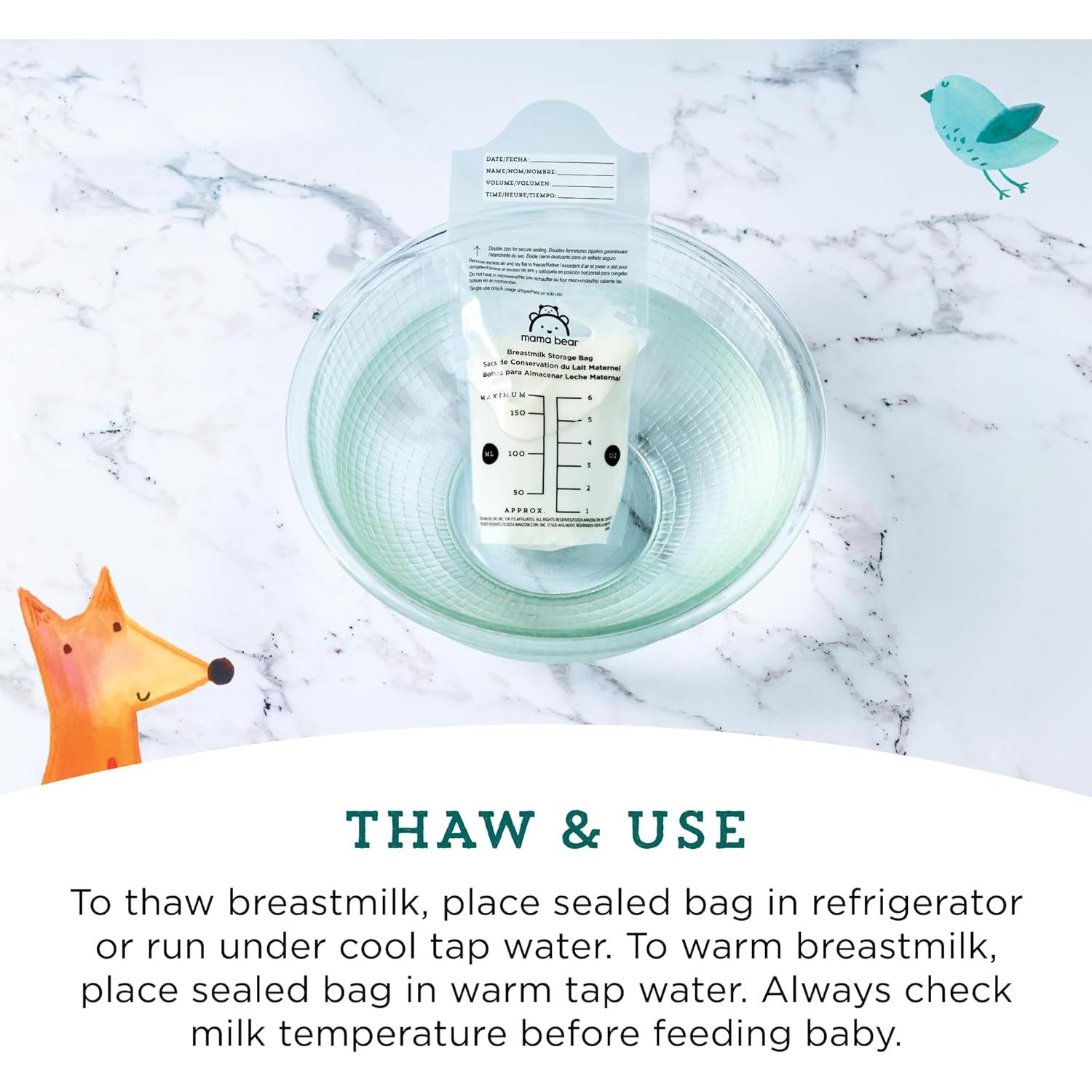 Bolsas de Almacenamiento de Leche Materna Mama Bear 100 Unidades