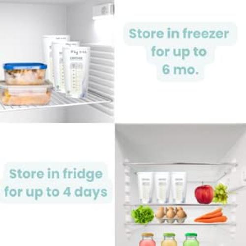 Bolsas de Almacenamiento de Leche Materna Zomee 90 Unidades 240ml