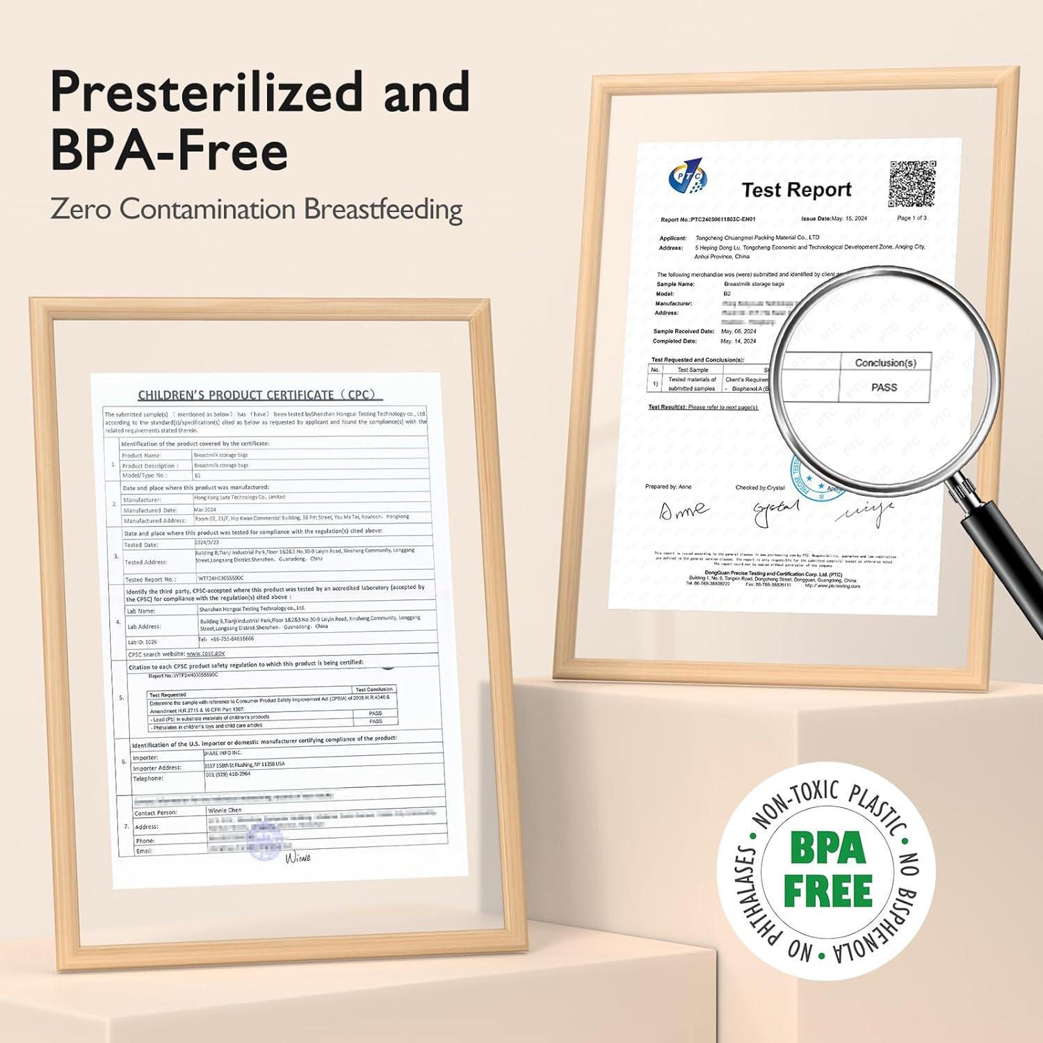 Bolsa de Almacenamiento de Leche Materna Momcozy 240ml 120 Unidades