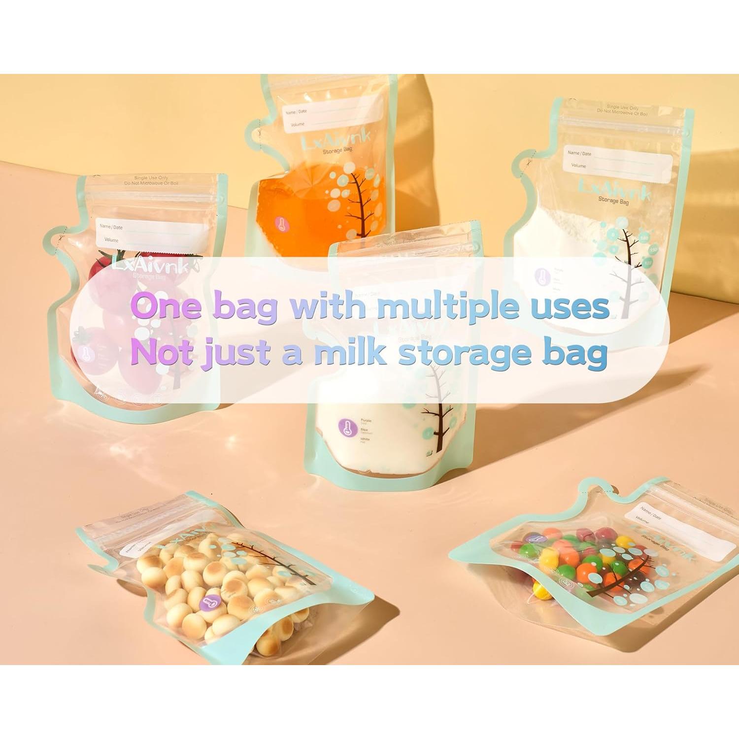 Bolsas de Almacenamiento de Leche Materna LXAIVNK 180ml - 45 Unidades