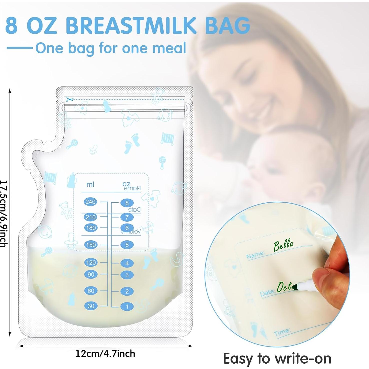 Bolsas de Almacenamiento de Leche Materna Sherr 500 pcs 240ml