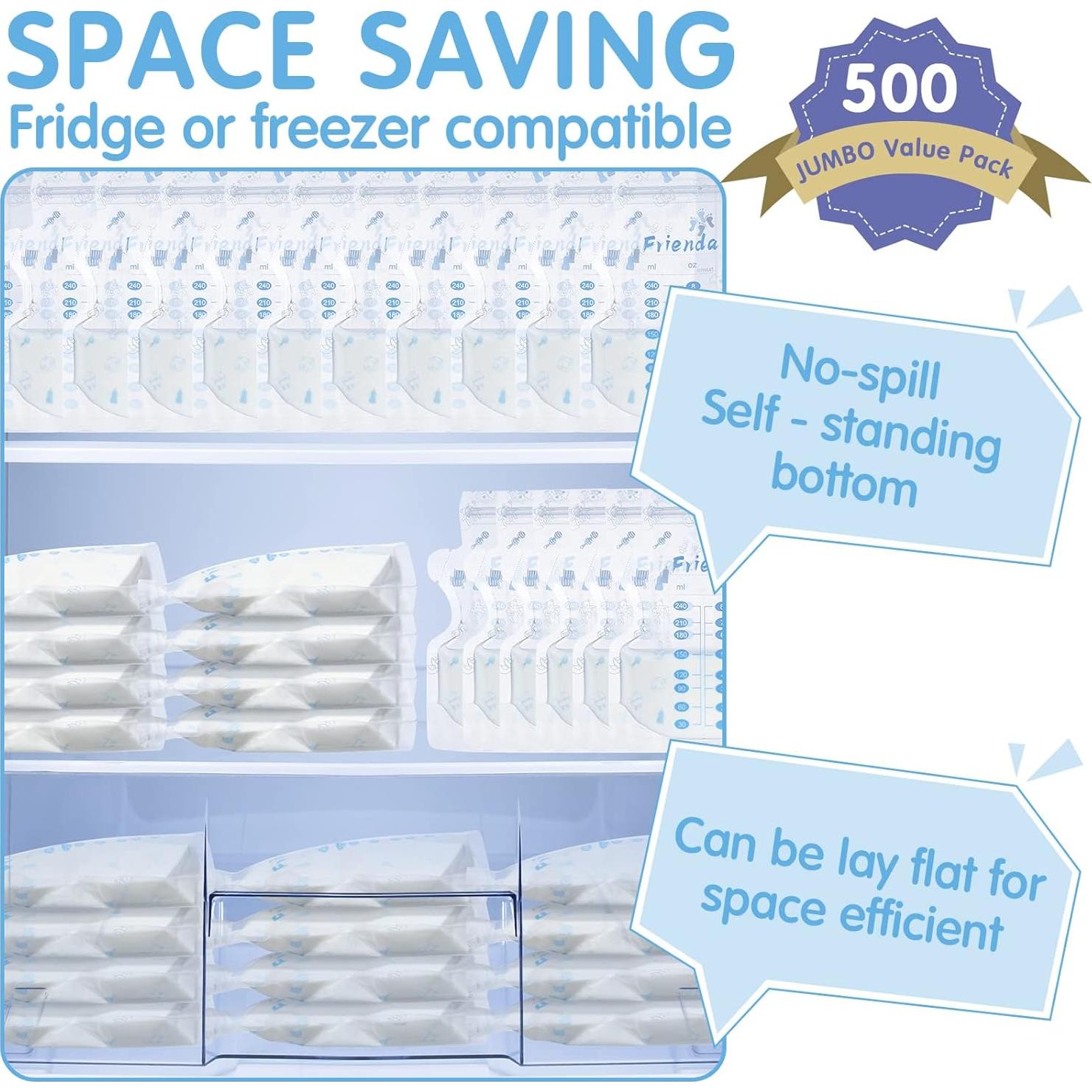 Bolsas de Almacenamiento de Leche Materna Sherr 500 pcs 240ml