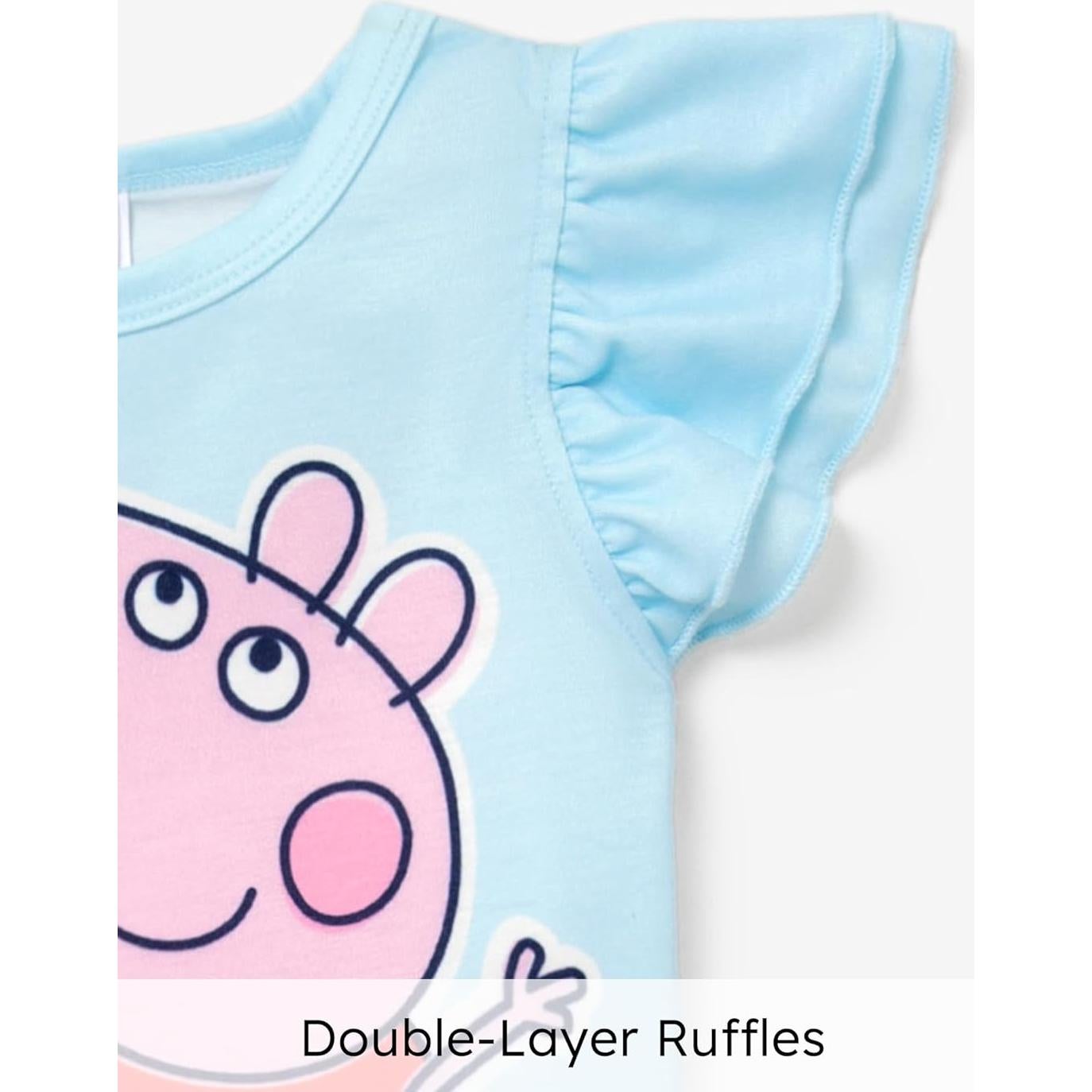 Conjunto 2 Piezas Niña Peppa Pig Top y Falda Floral 2-6 Años