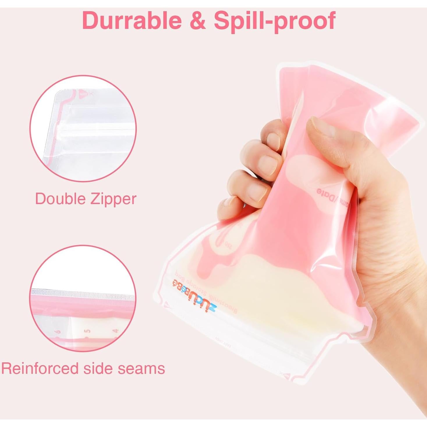 Bolsas de Almacenamiento de Leche Materna ZÜCÜBÉBÉ 360 Unidades 236.6 ml
