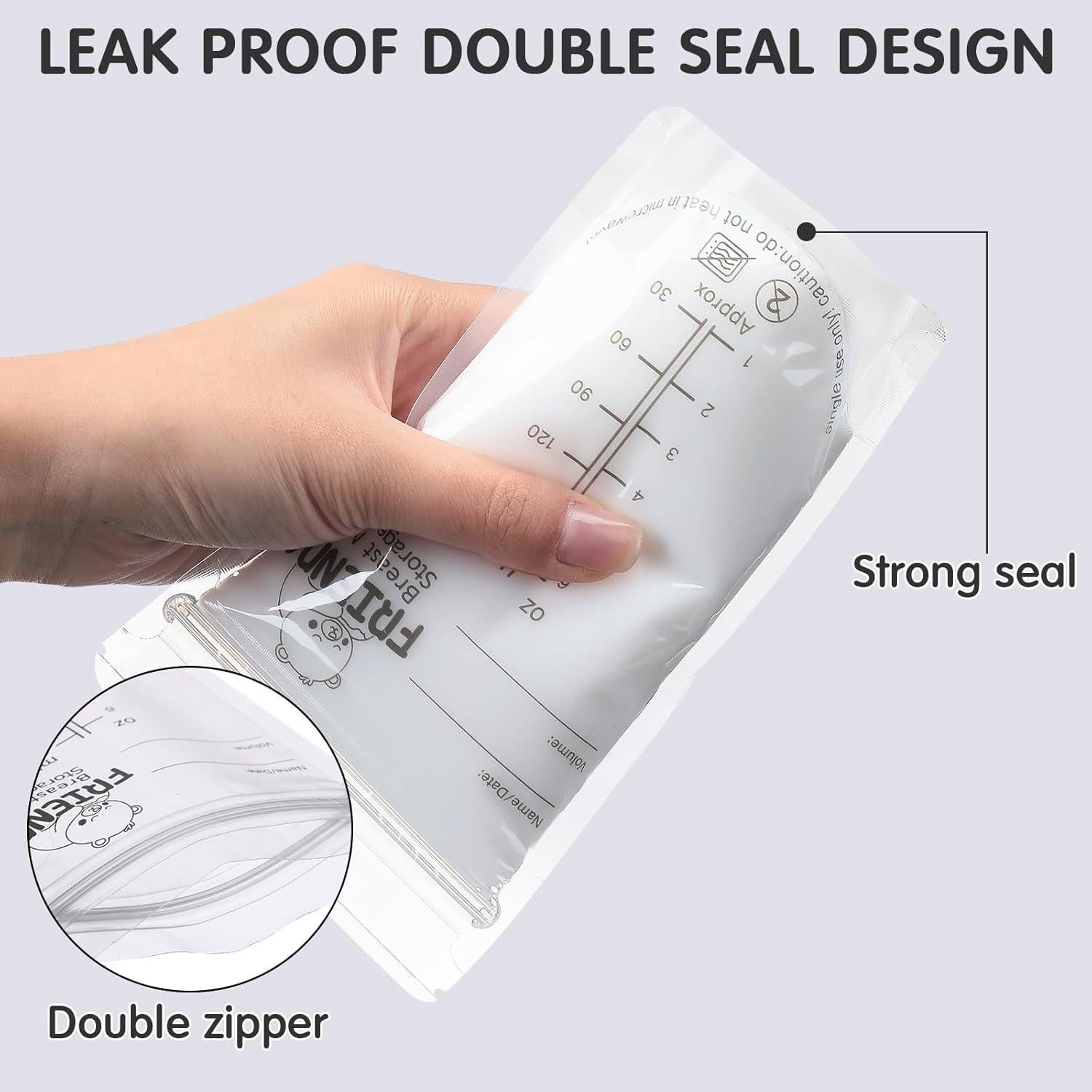 Bolsas de Almacenamiento de Leche Materna Frienda 500 unidades 180 ml