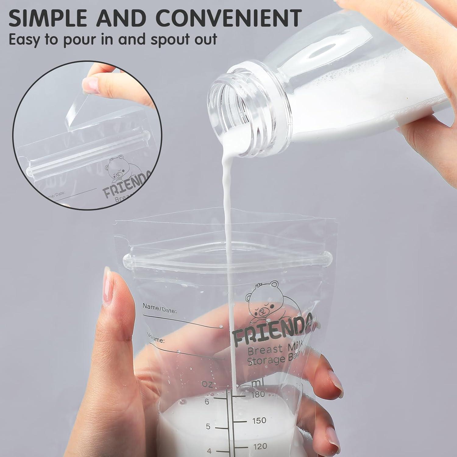 Bolsas de Almacenamiento de Leche Materna Frienda 500 unidades 180 ml