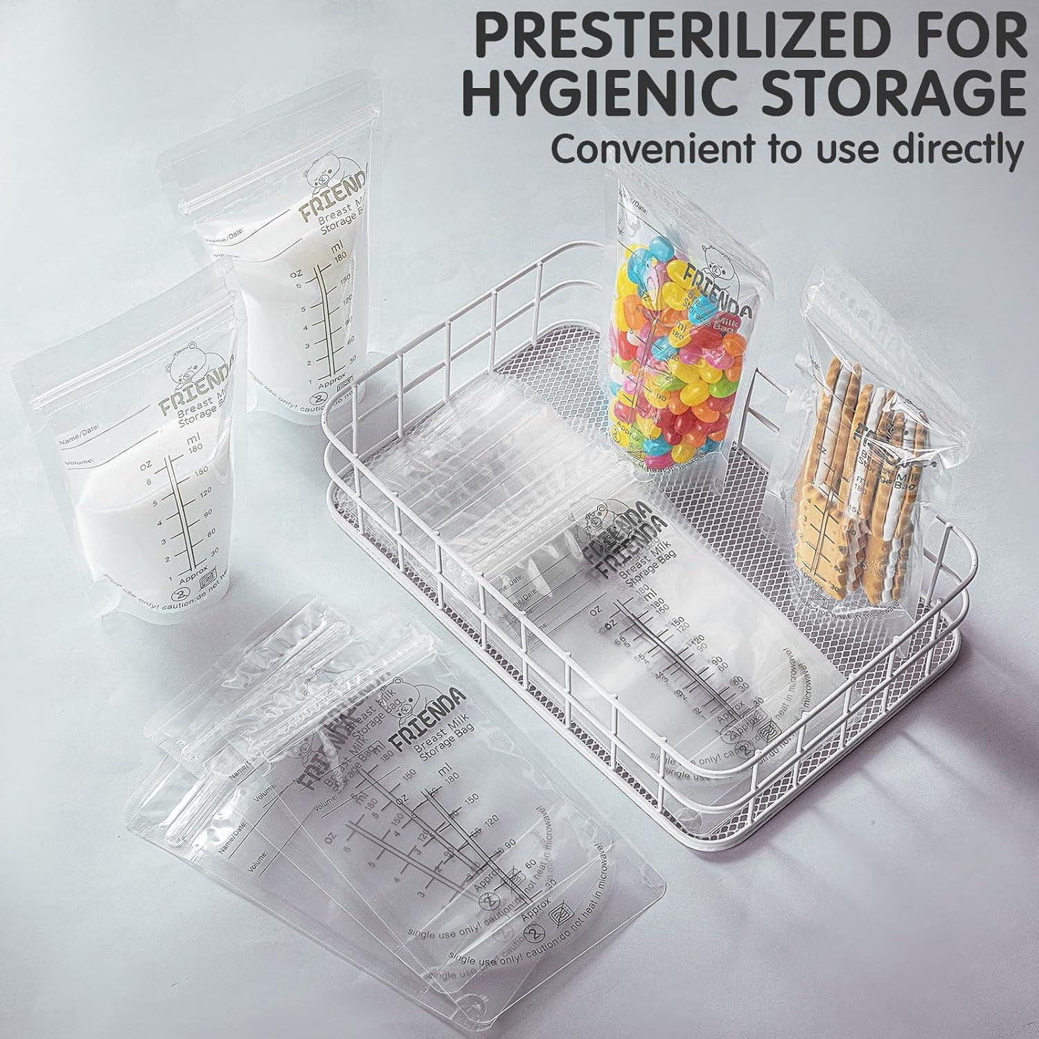 Bolsas de Almacenamiento de Leche Materna Frienda 500 unidades 180 ml