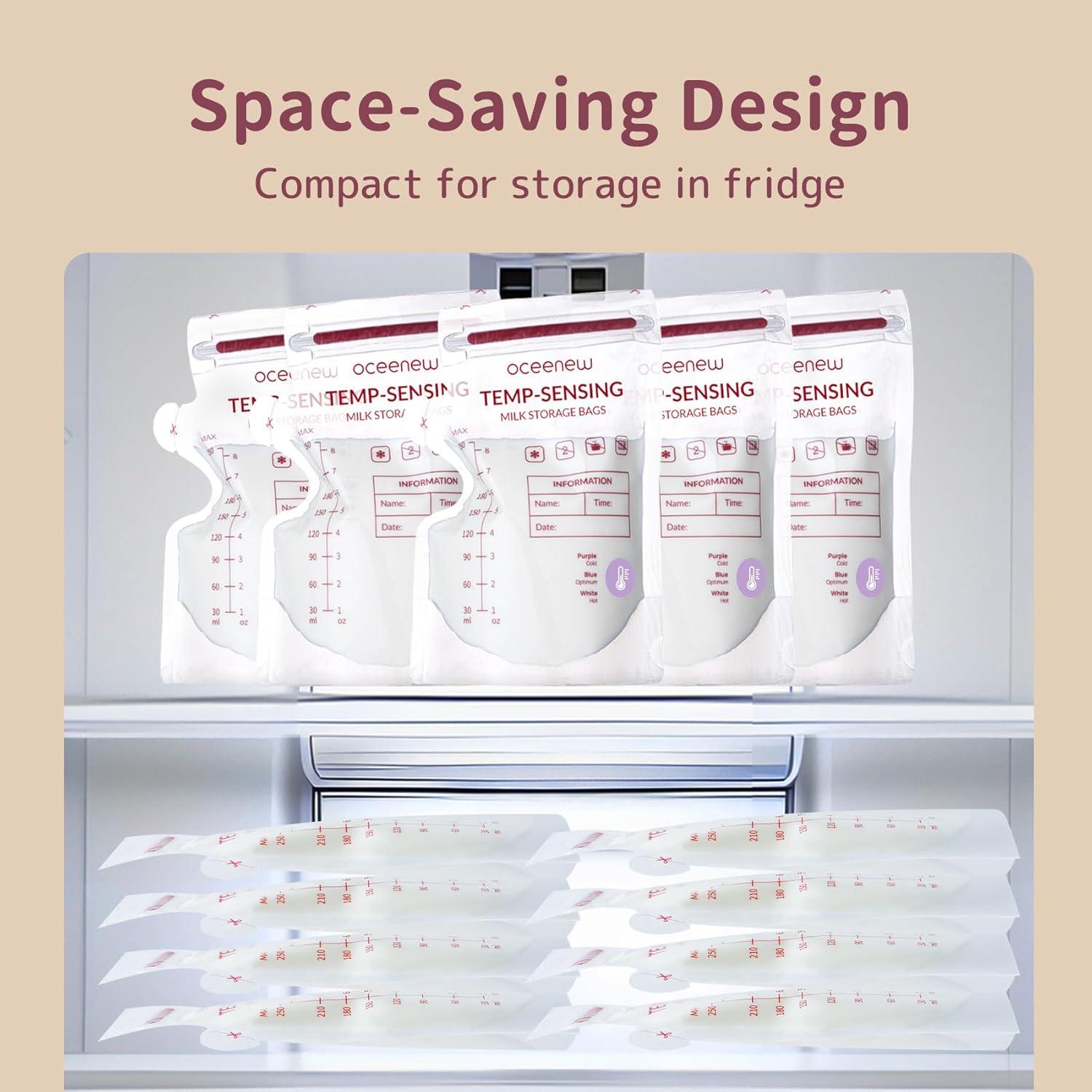 Bolsas de Almacenamiento de Leche Materna Oceenew 120pcs 240ml