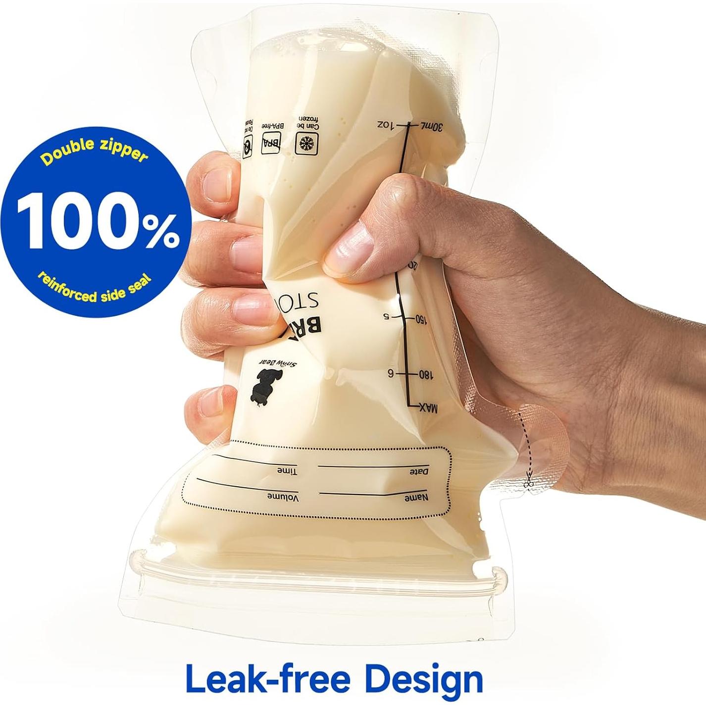 Bolsas de Almacenamiento de Leche Materna Snow Bear 6oz 120 Unidades
