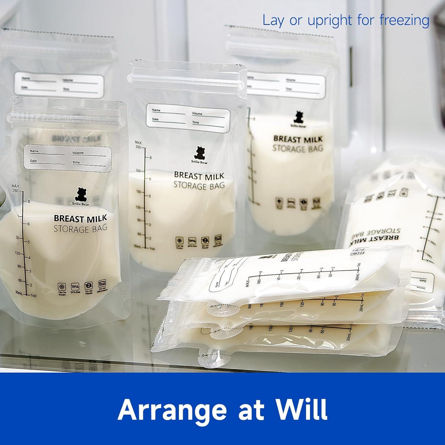Bolsas de Almacenamiento de Leche Materna Snow Bear 6oz 120 Unidades