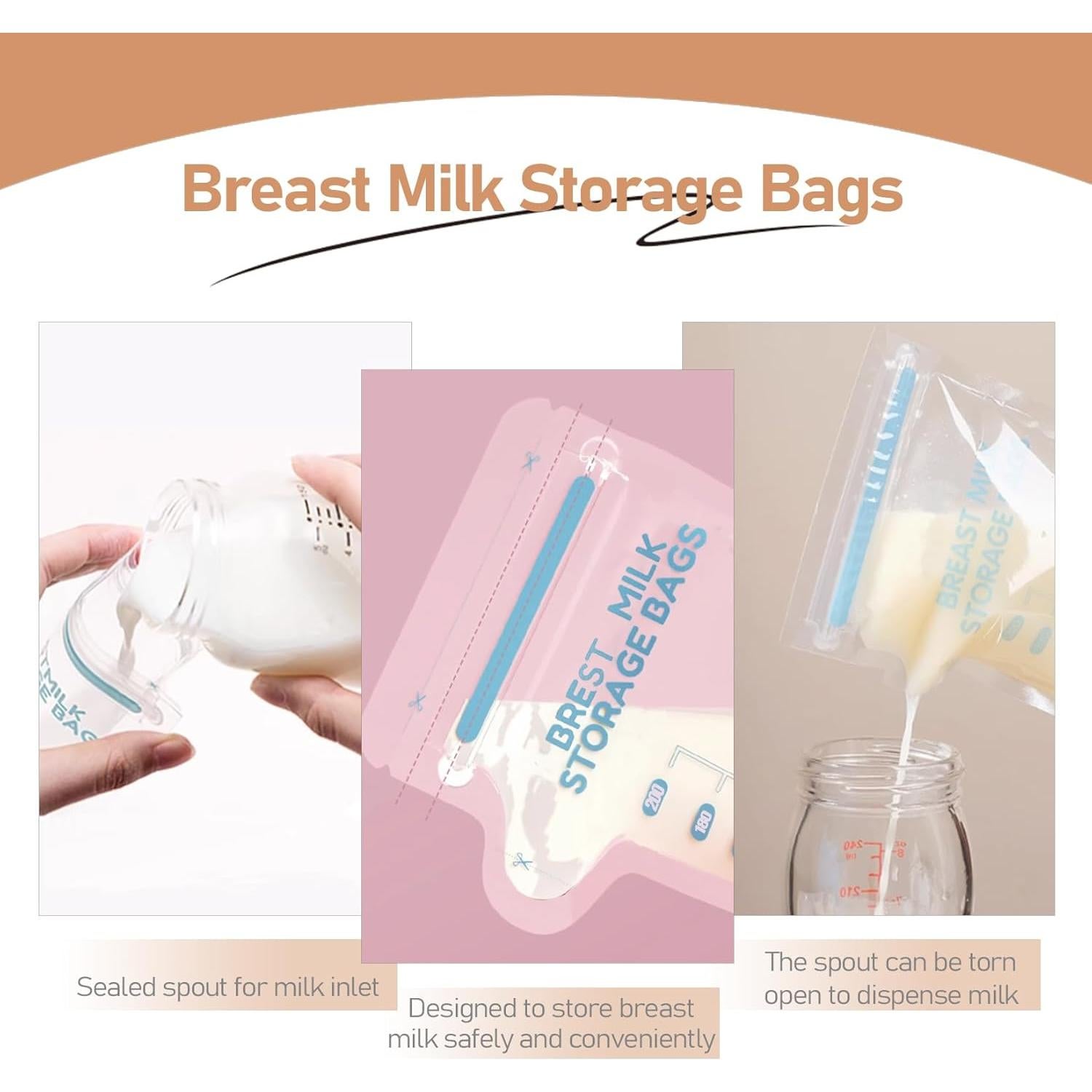 30 Bolsas de Almacenamiento de Leche Materna Libre de BPA