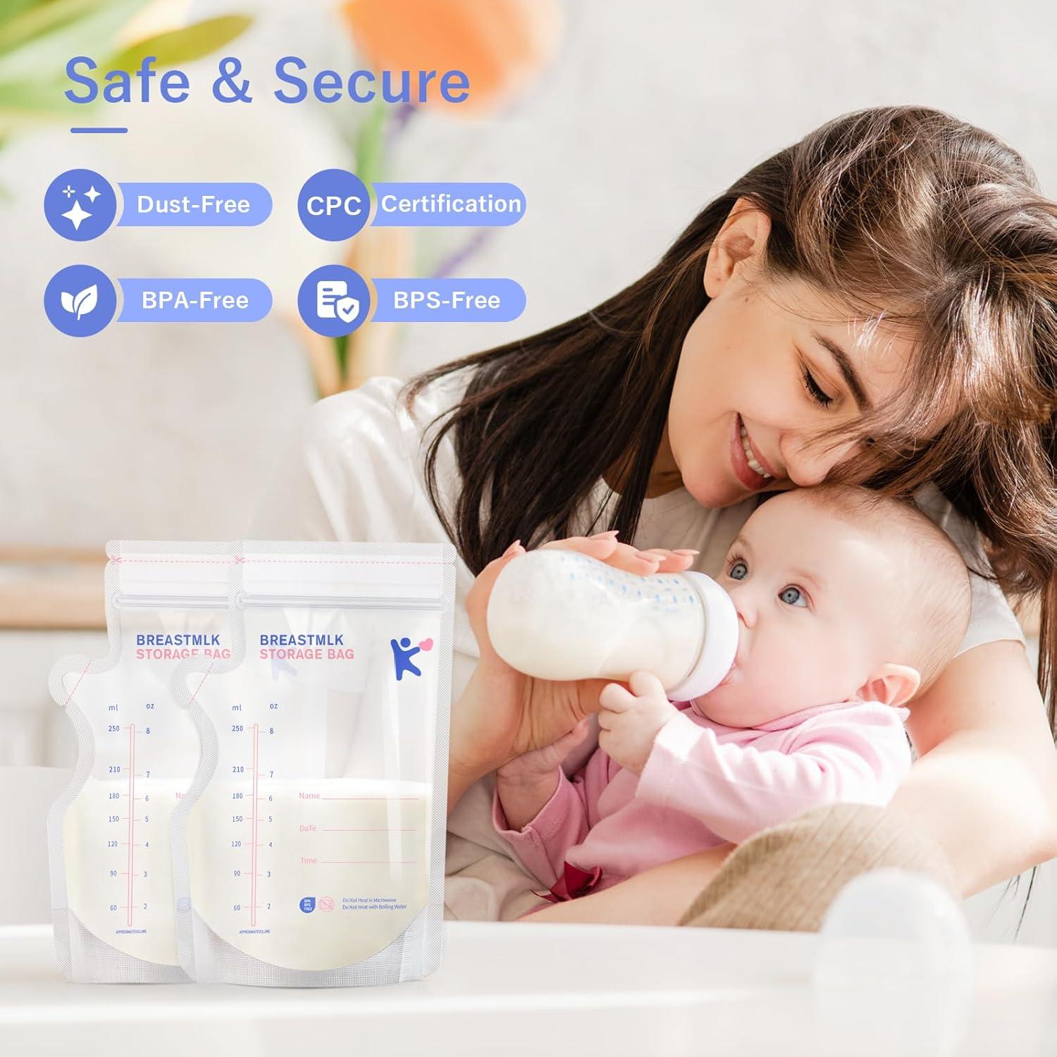 Bolsas de Almacenamiento de Leche Materna Kisdream 120 Unidades 240 ml