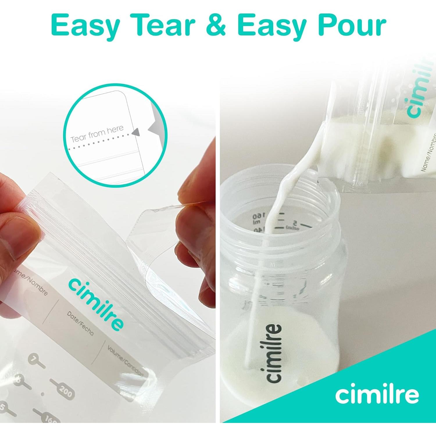 Bolsas de Almacenamiento de Leche Materna Cimilre 120 Piezas 198 ml