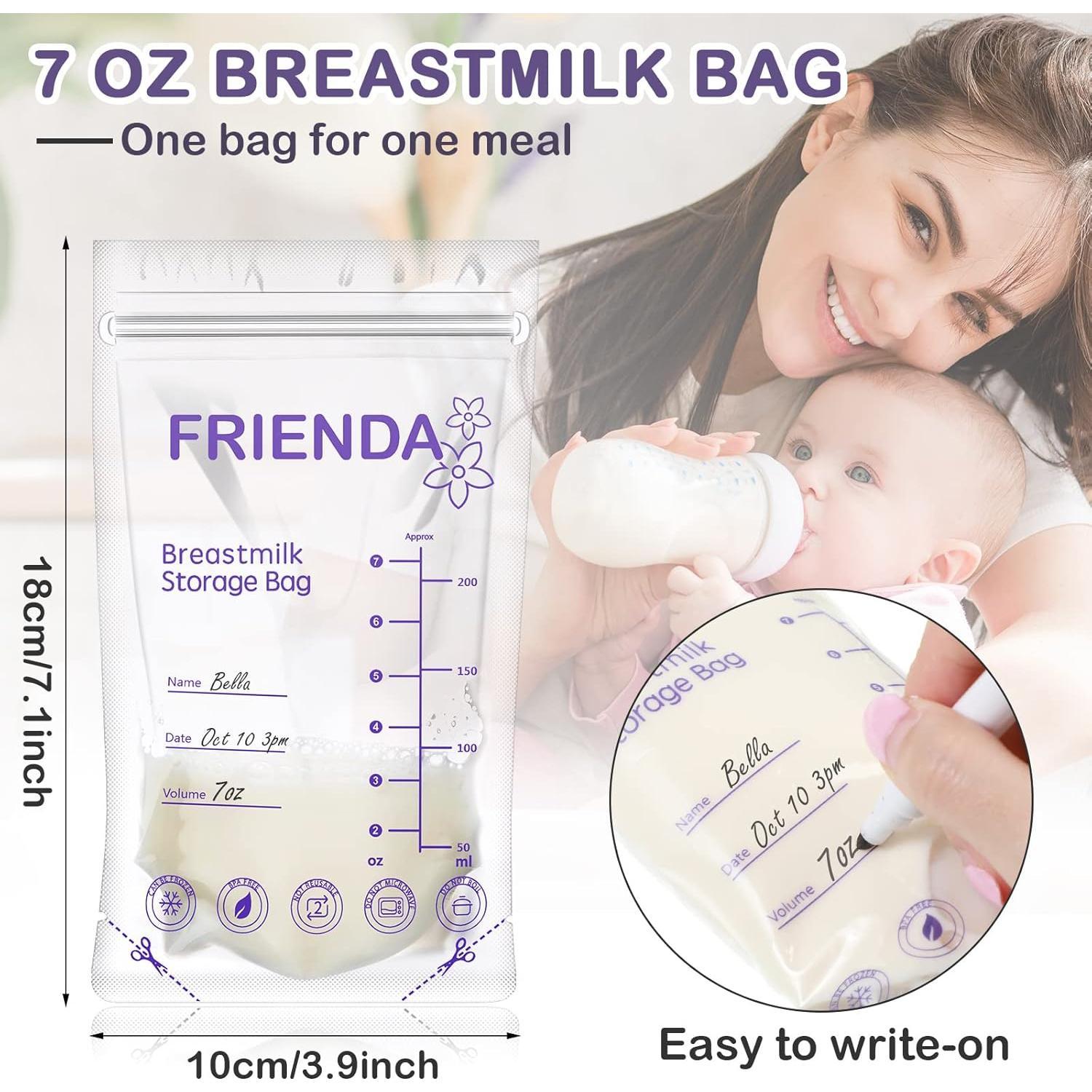 Bolsas de Almacenamiento de Leche Materna Newwiee 400 Piezas 198 ml