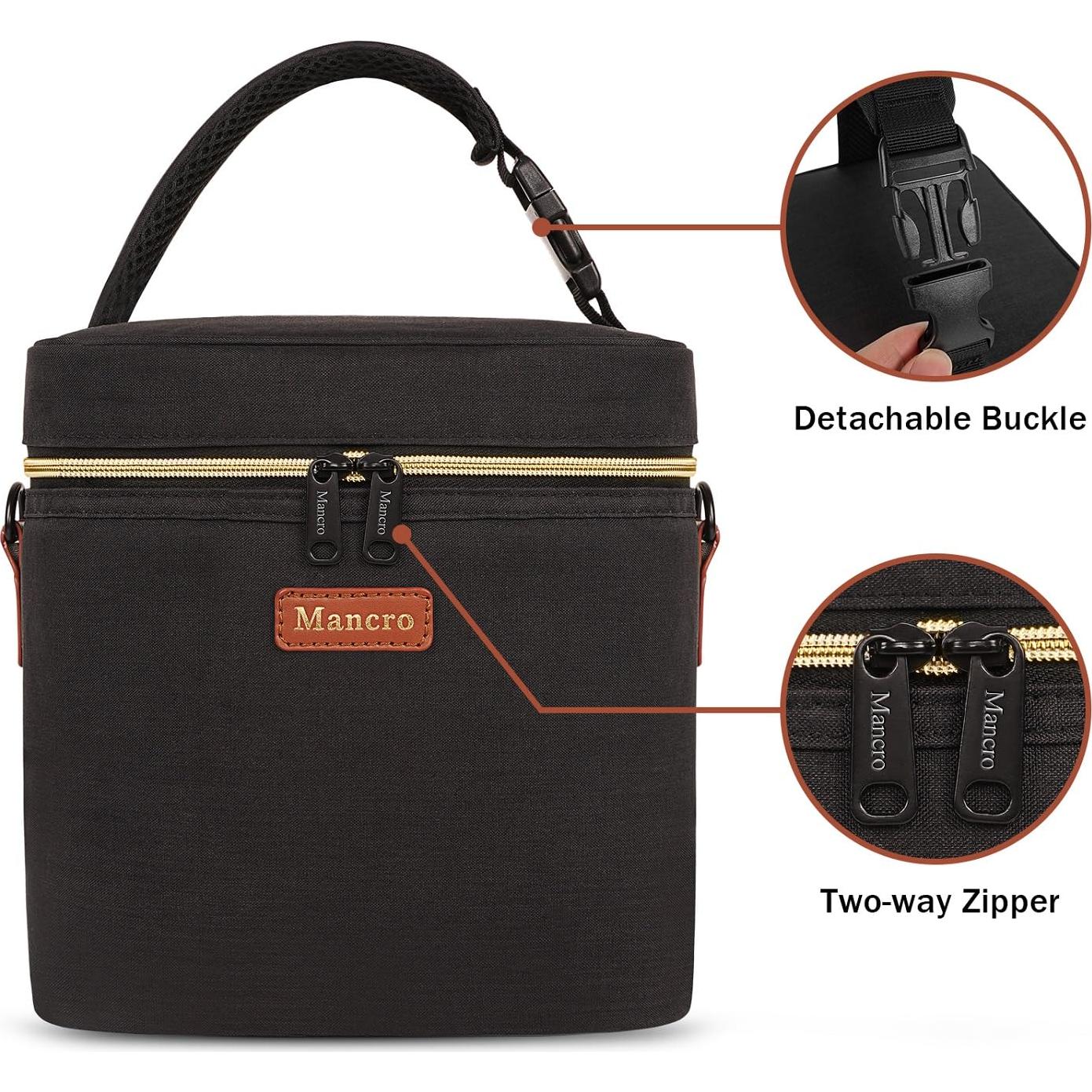 Bolsa de Enfriamiento de Leche Materna Mancro Negra 6 Botellas