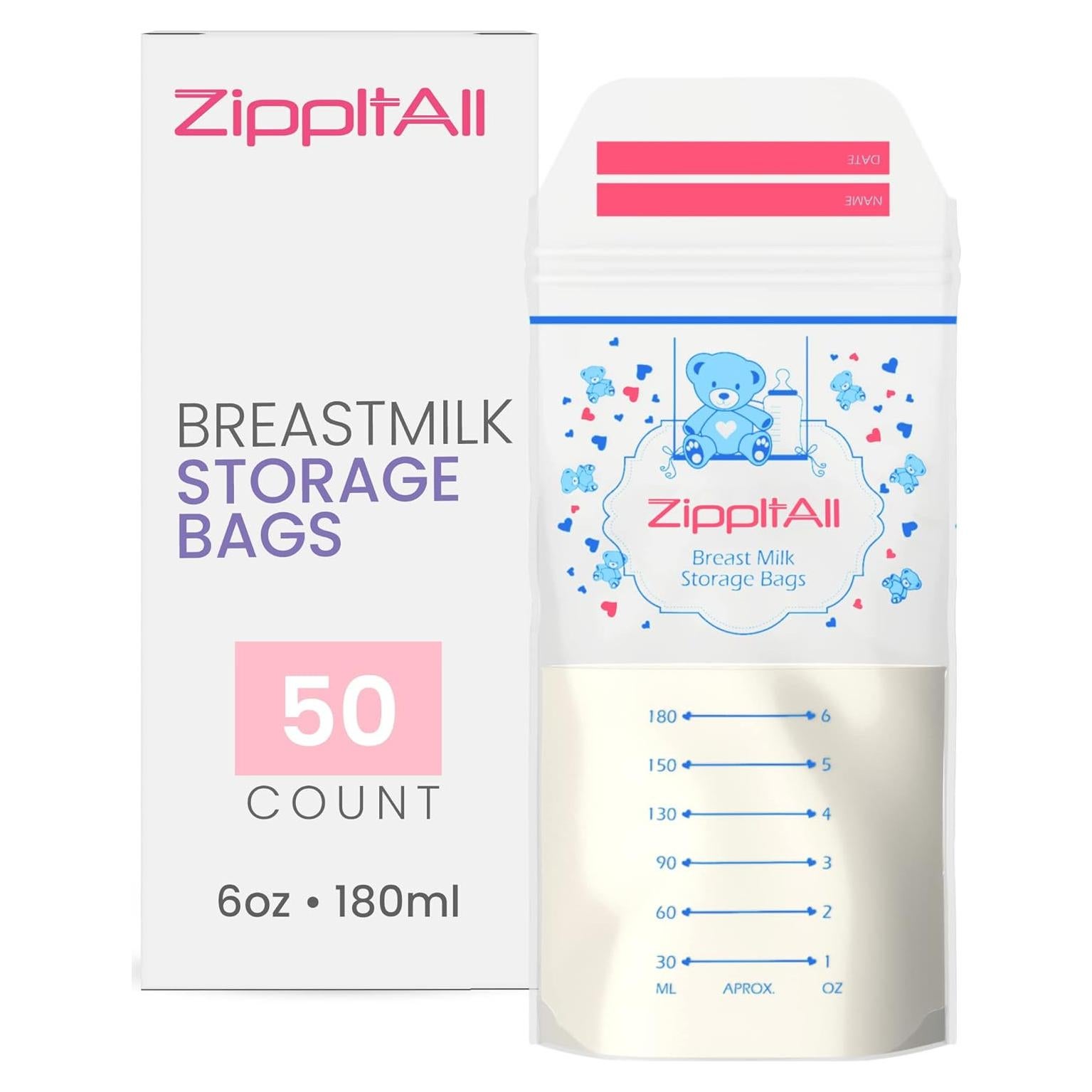 Bolsas de Almacenamiento de Leche Materna DiRose - 177 ml - 50 Unidades