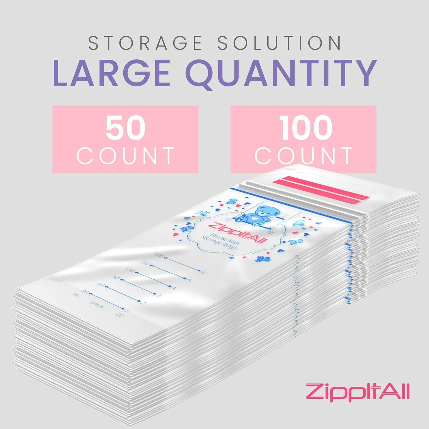 Bolsas de Almacenamiento de Leche Materna DiRose - 177 ml - 50 Unidades