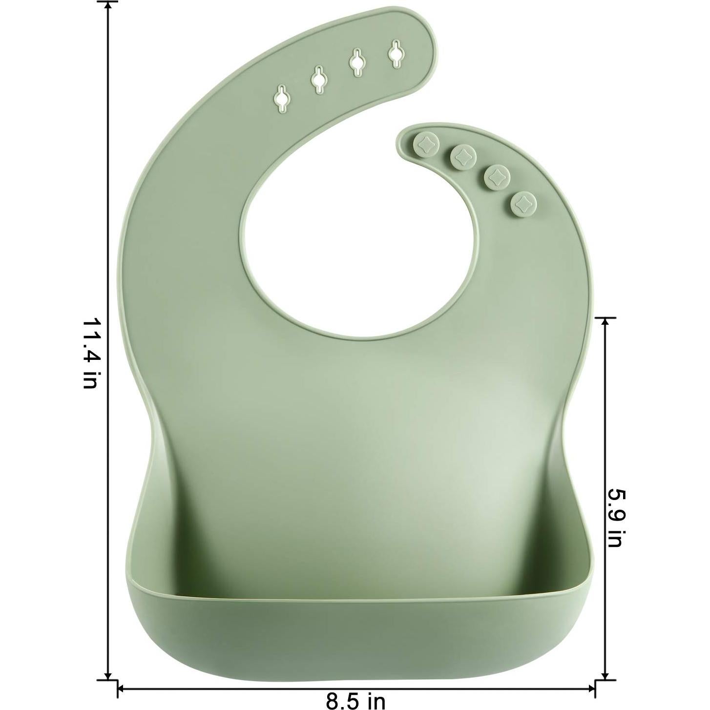 Set de 3 Baberos de Silicona PandaEar Unisex 0-6 Años