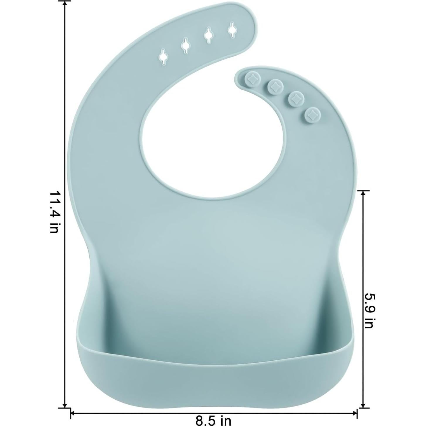 Baberos de Silicona PandaEar 3 Piezas Impermeables para Bebés