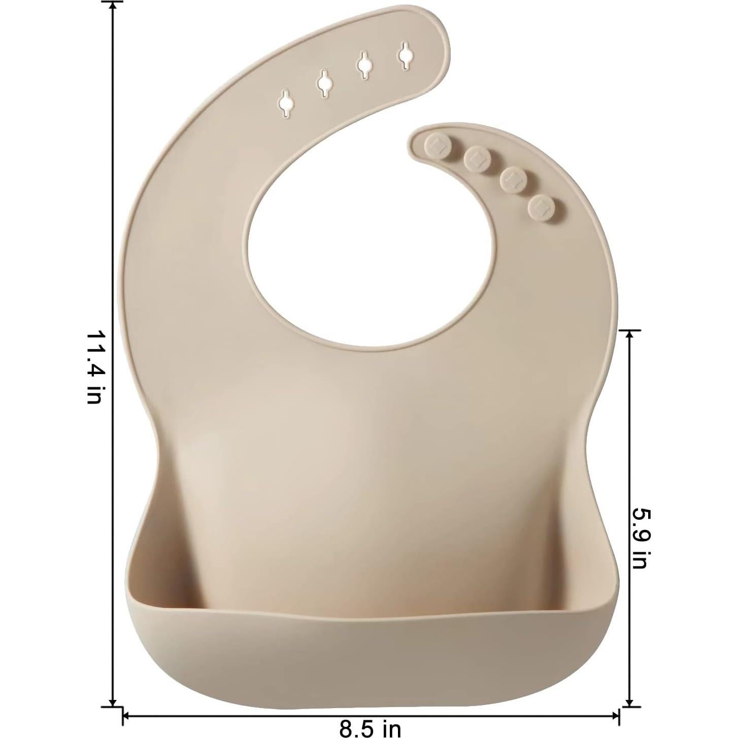 Babero de Silicona PandaEar Ajustable para Bebés y Niños