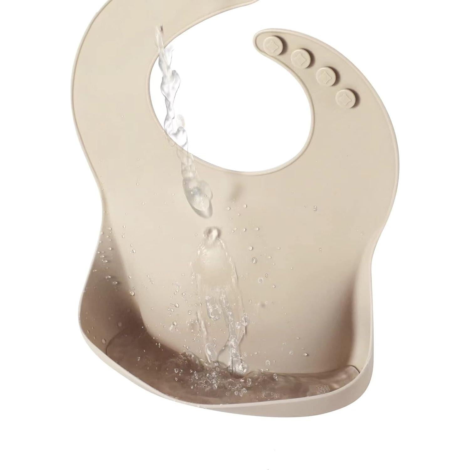 Babero de Silicona PandaEar Ajustable para Bebés y Niños