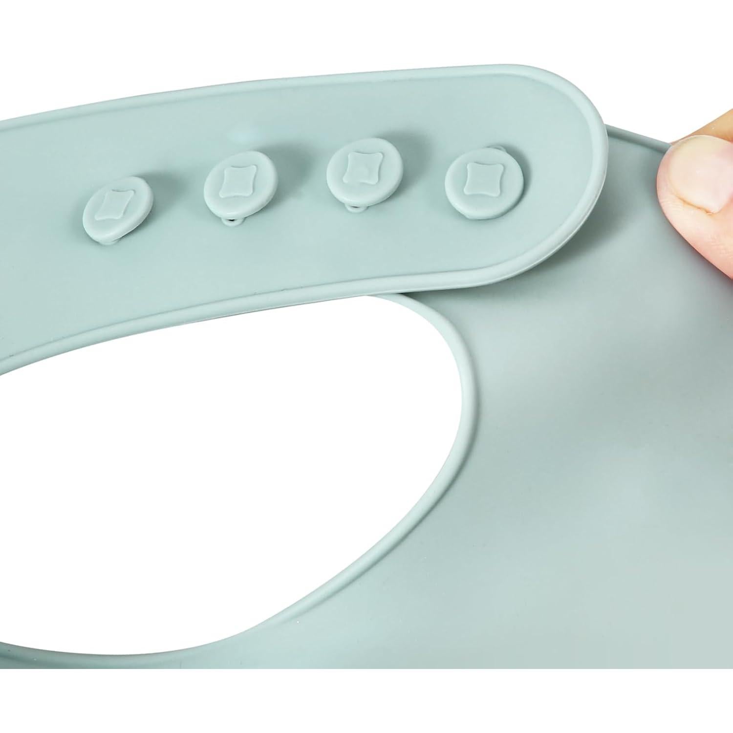 Baberos de Silicona PandaEar - Paquete de 3 Unisex Impermeables