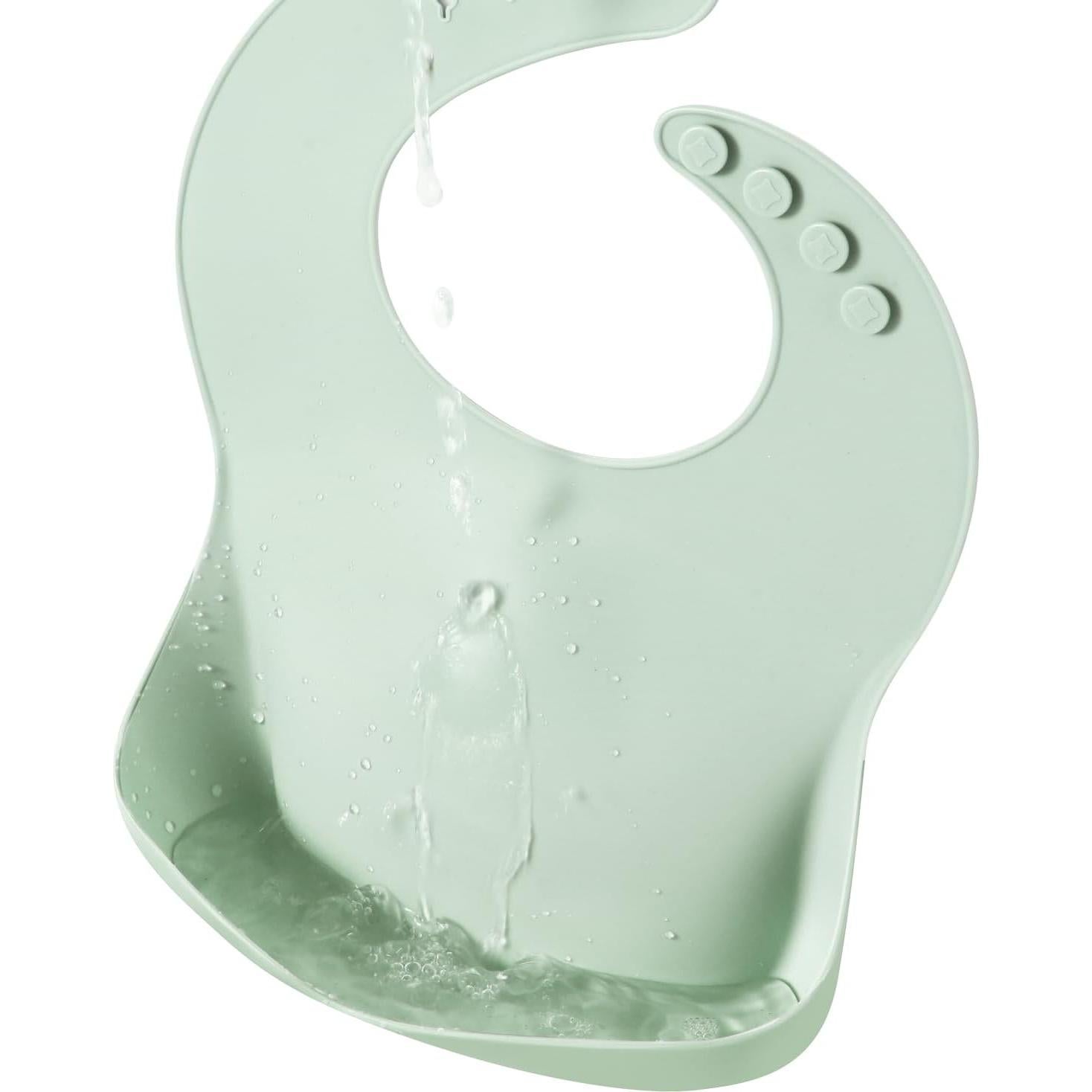 Baberos de Silicona PandaEar - Paquete de 3 Unisex Impermeables