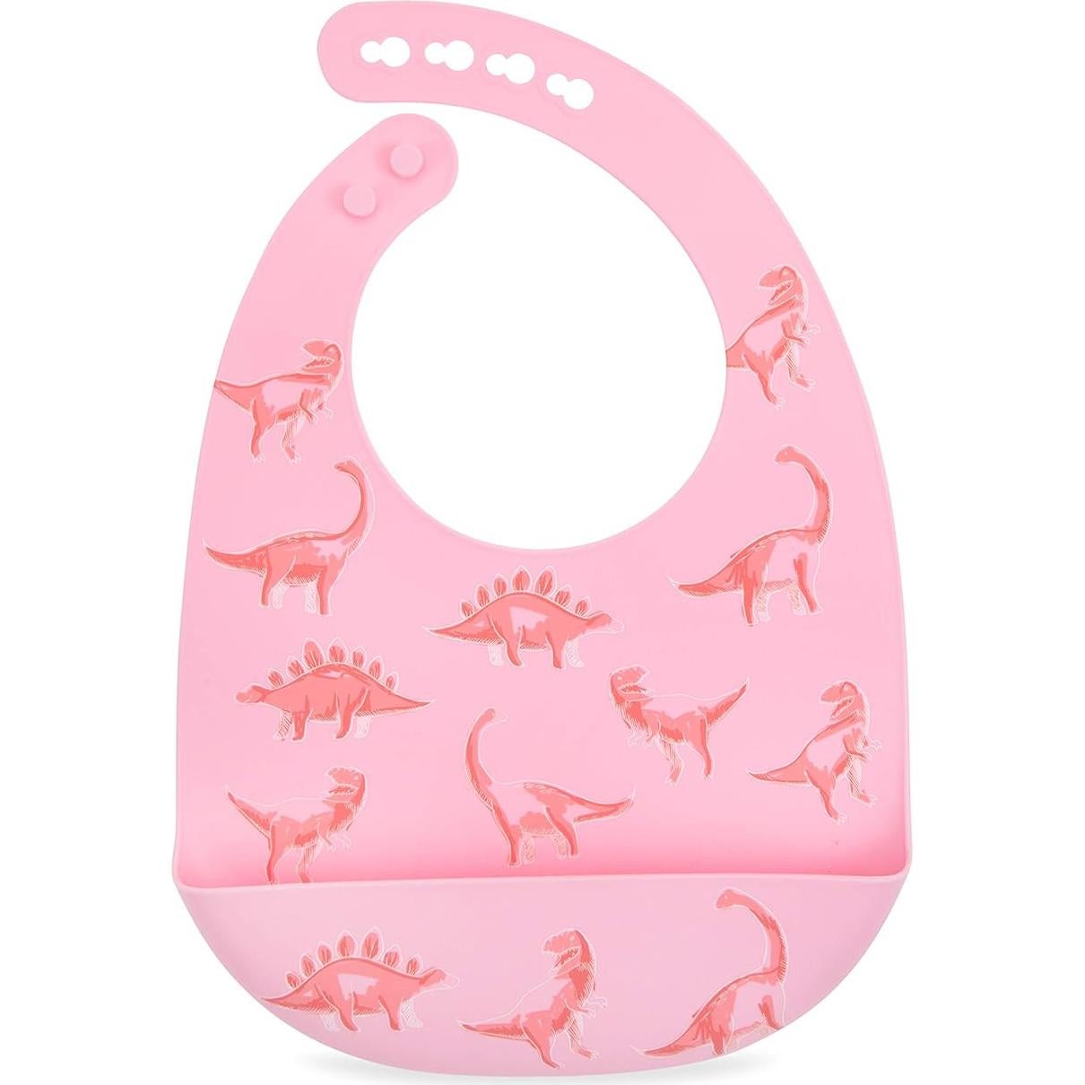 Nuby Baberos de Silicona 2 Pack Ajustables con Recogedor