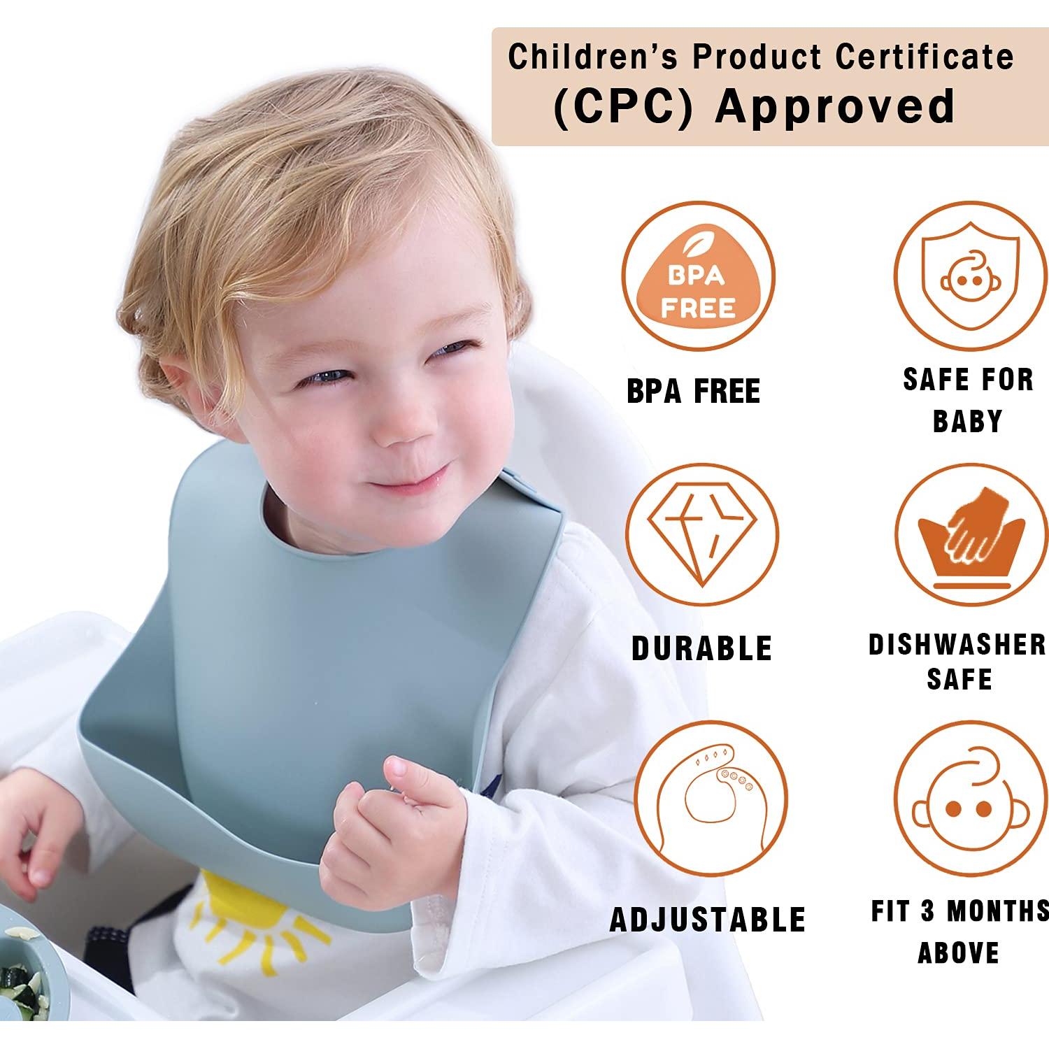 Conjunto de 2 Baberos de Silicona Moonkie Libres de BPA