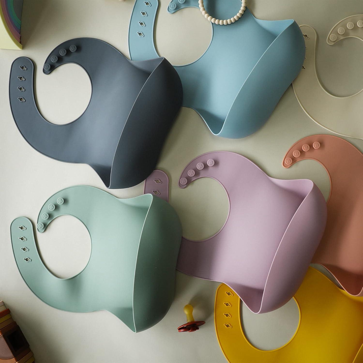 Conjunto de 2 Baberos de Silicona Moonkie Libres de BPA