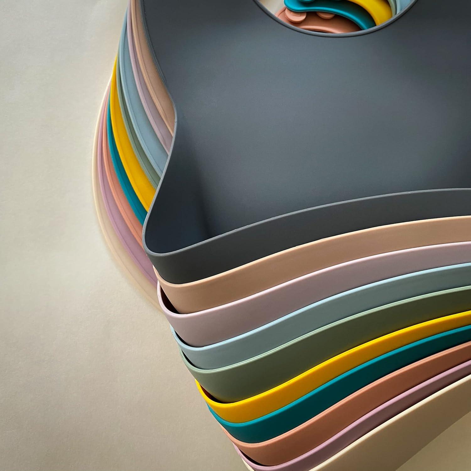 Conjunto de 2 Baberos de Silicona Moonkie Libres de BPA