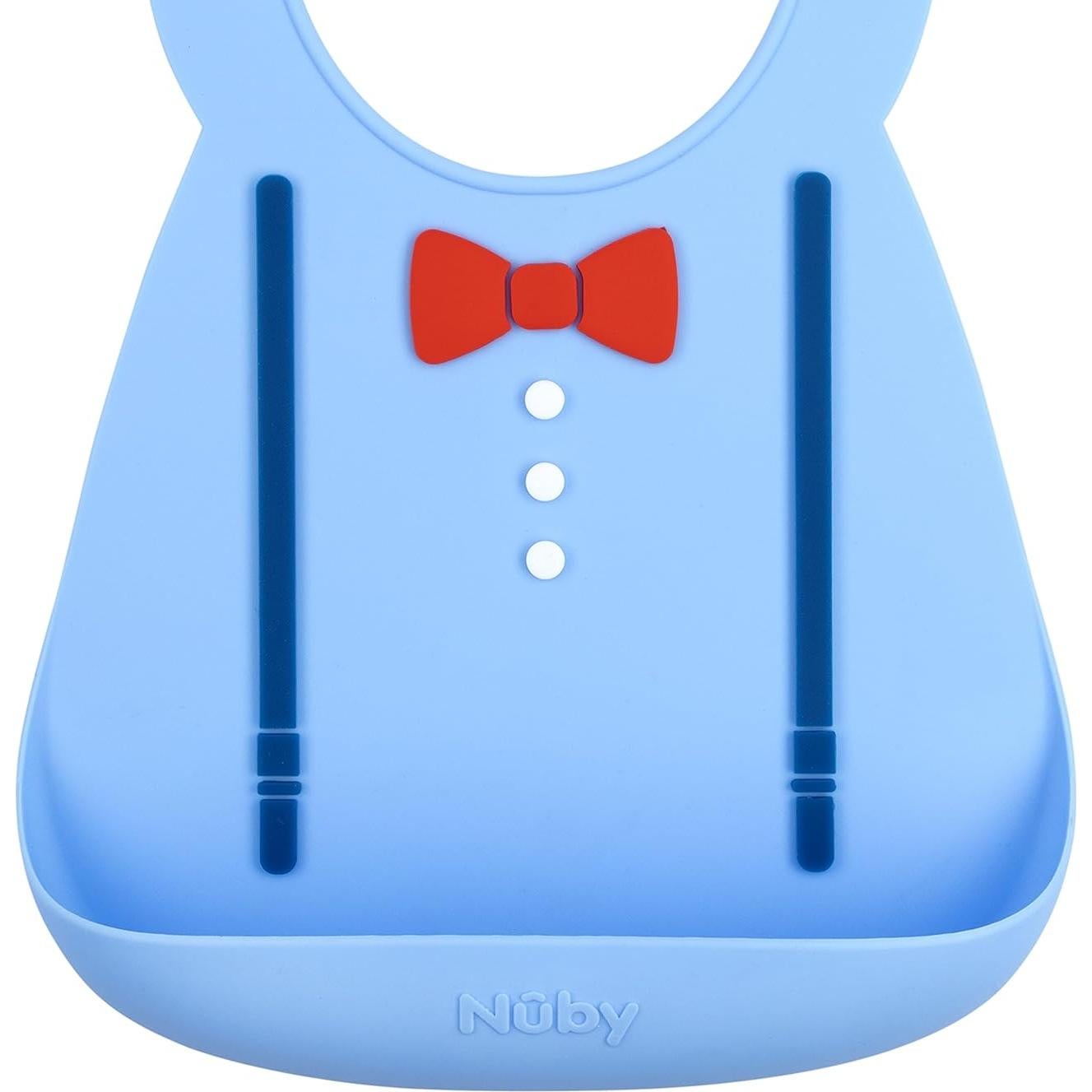 Babero de Silicona Nuby 3D con Recogedor para Bebés 6+ Meses