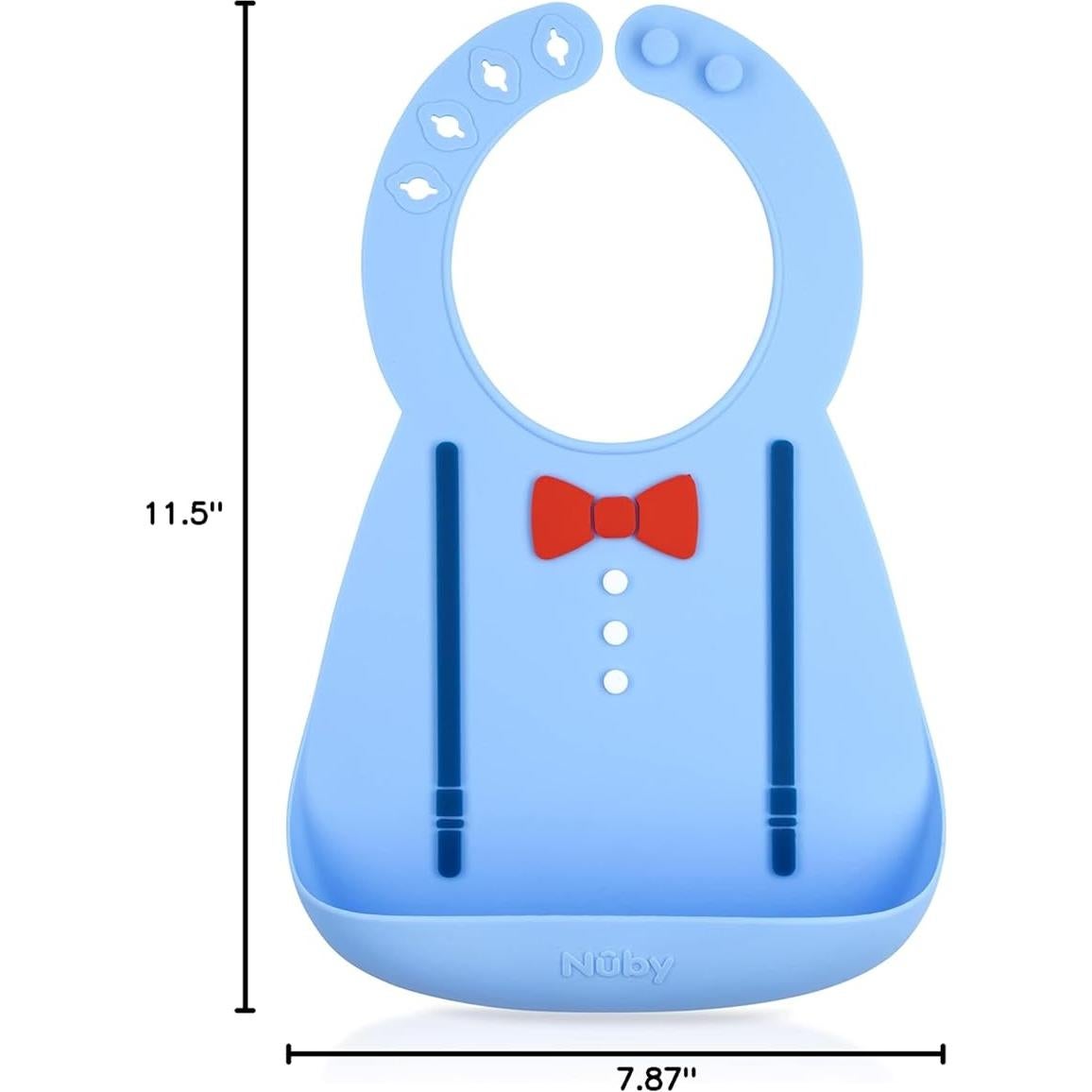 Babero de Silicona Nuby 3D con Recogedor para Bebés 6+ Meses