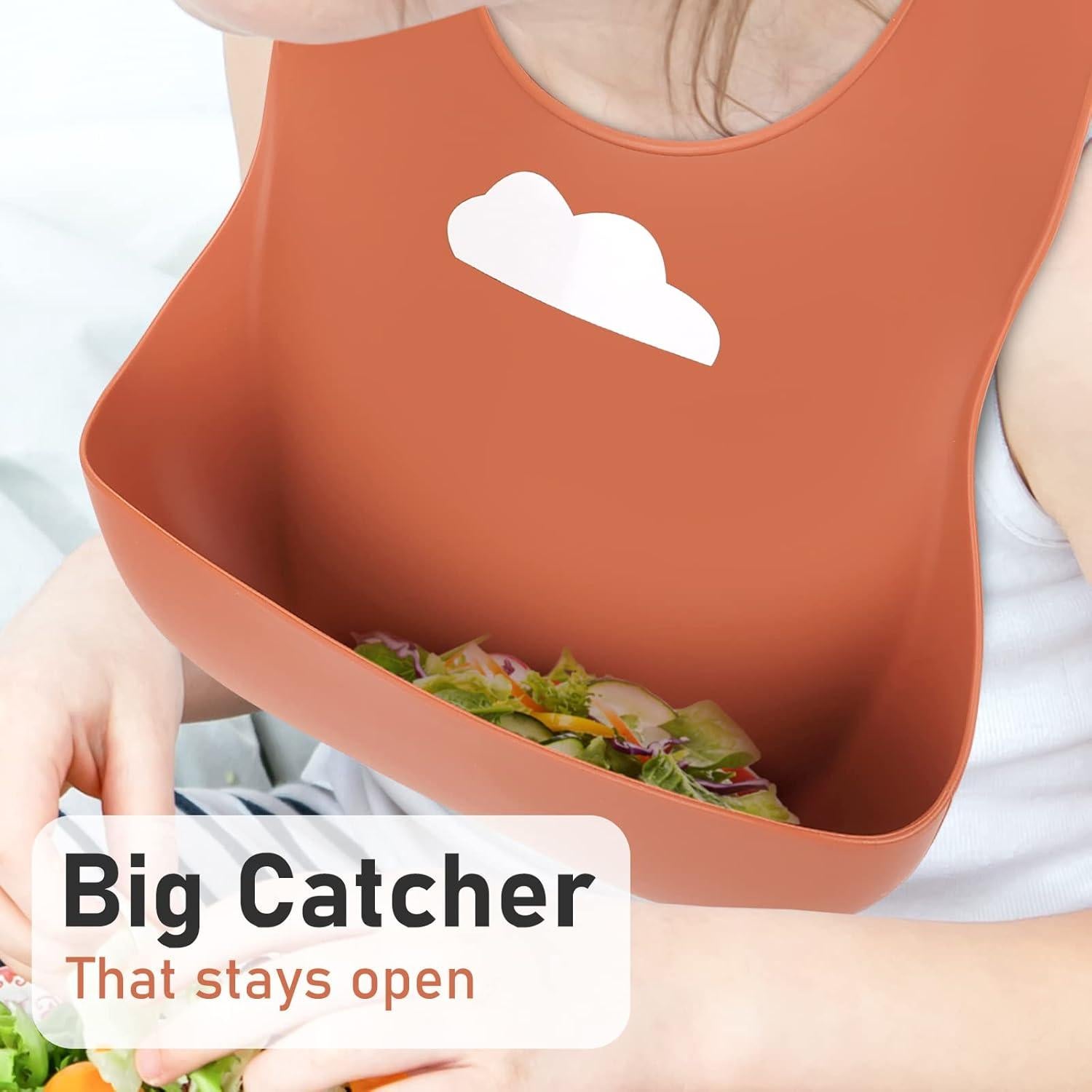 Baberos de Silicona ME.FAN Ajustables Set de 2 para Bebés