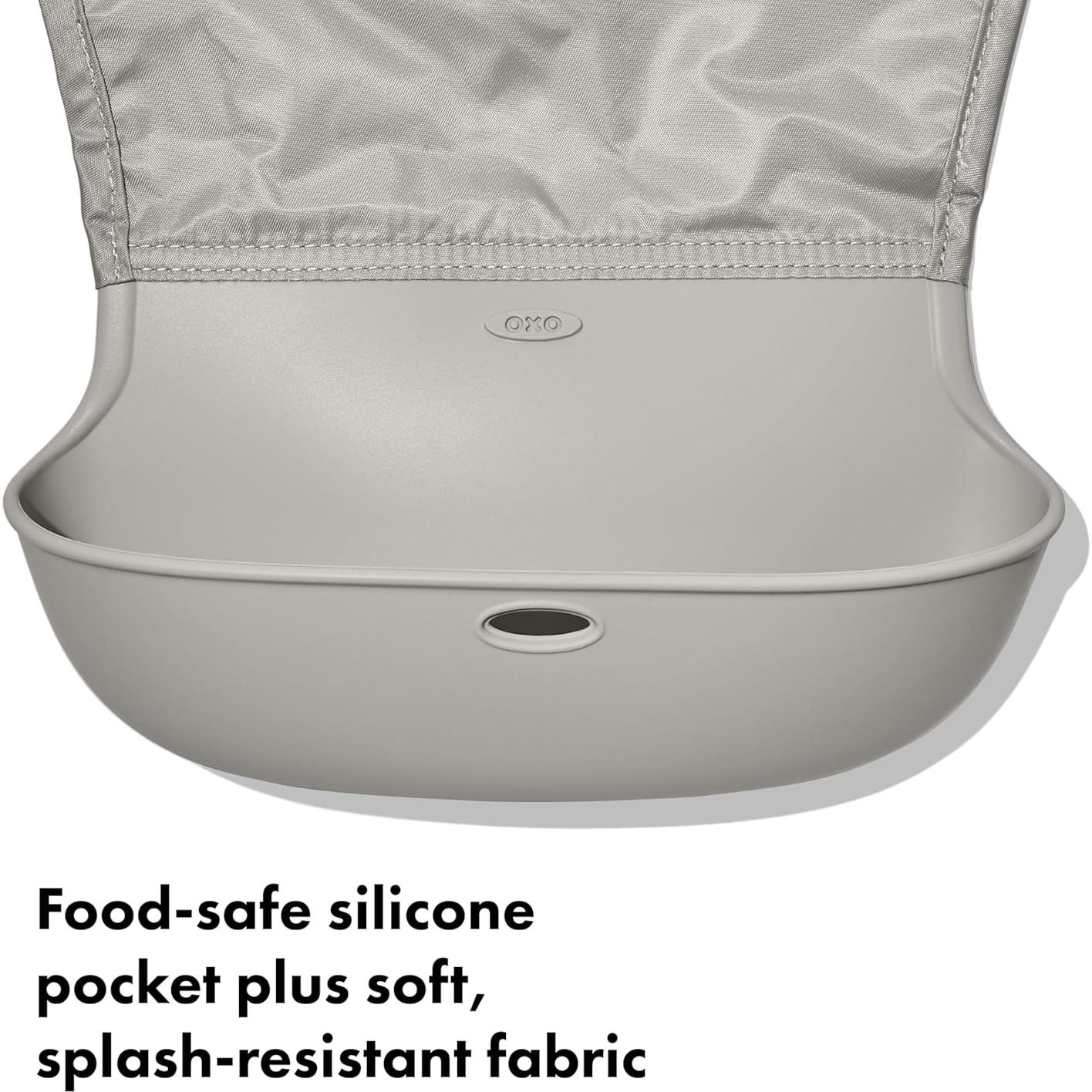 Babero enrollable OXO Tot - 2 unidades - Lluvia y Flor