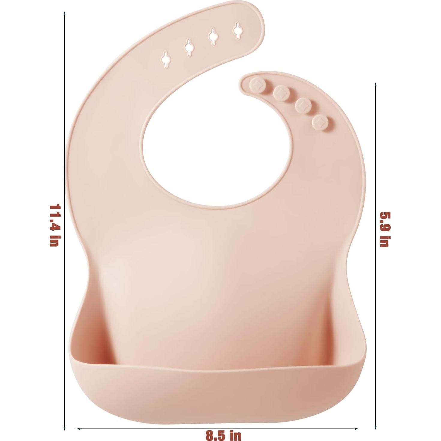 Baberos de Silicona PandaEar 3 Unidades Ajustables para Bebés