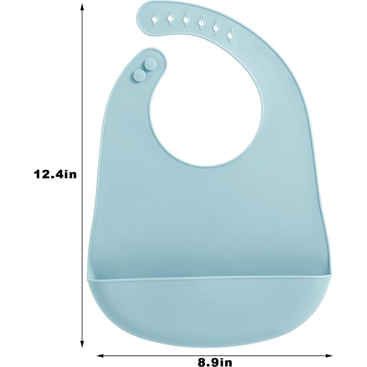 Baberos de Silicona PandaEar 3 Piezas Ajustables Impermeables