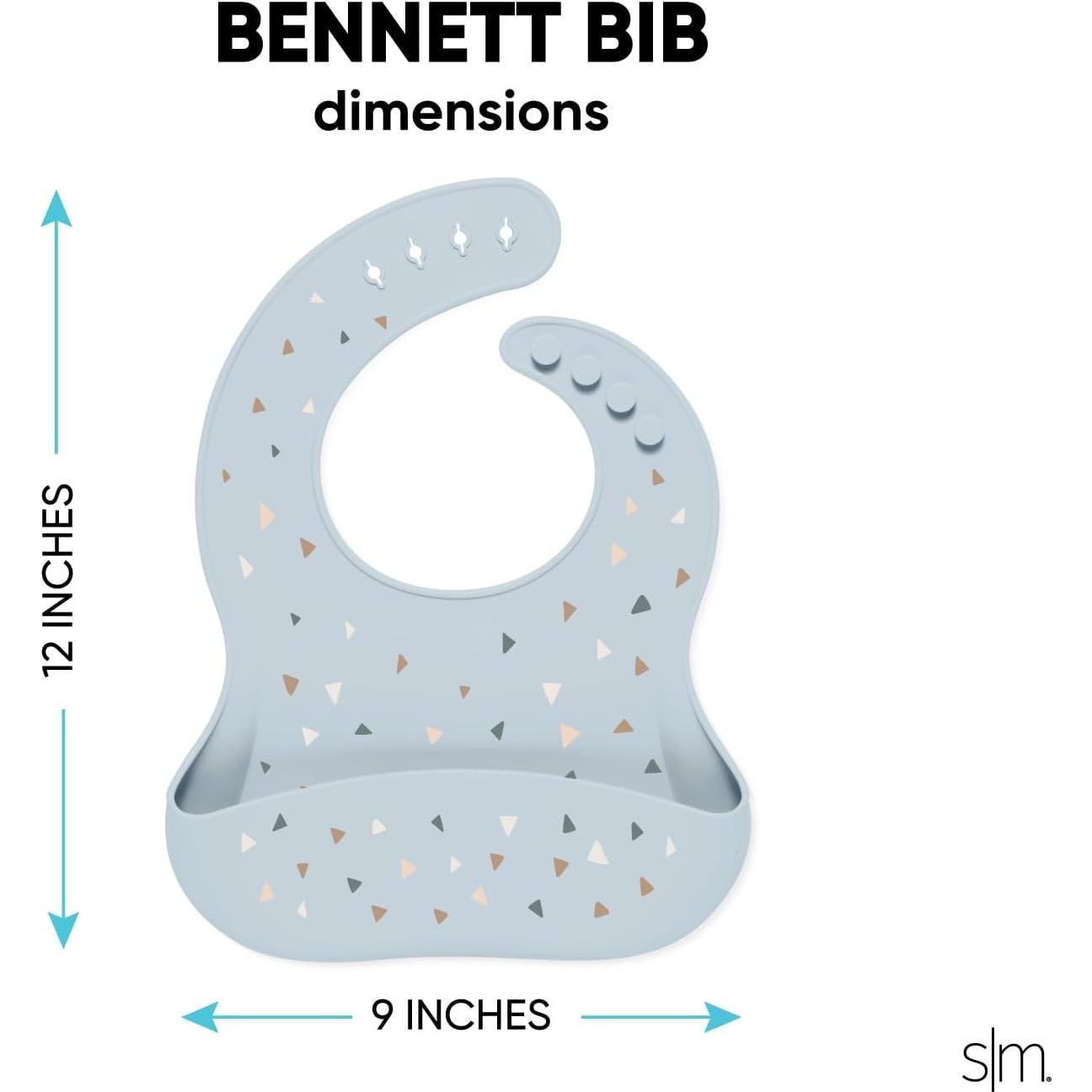 Babero de Silicona Simple Modern para Niños - Talla Única