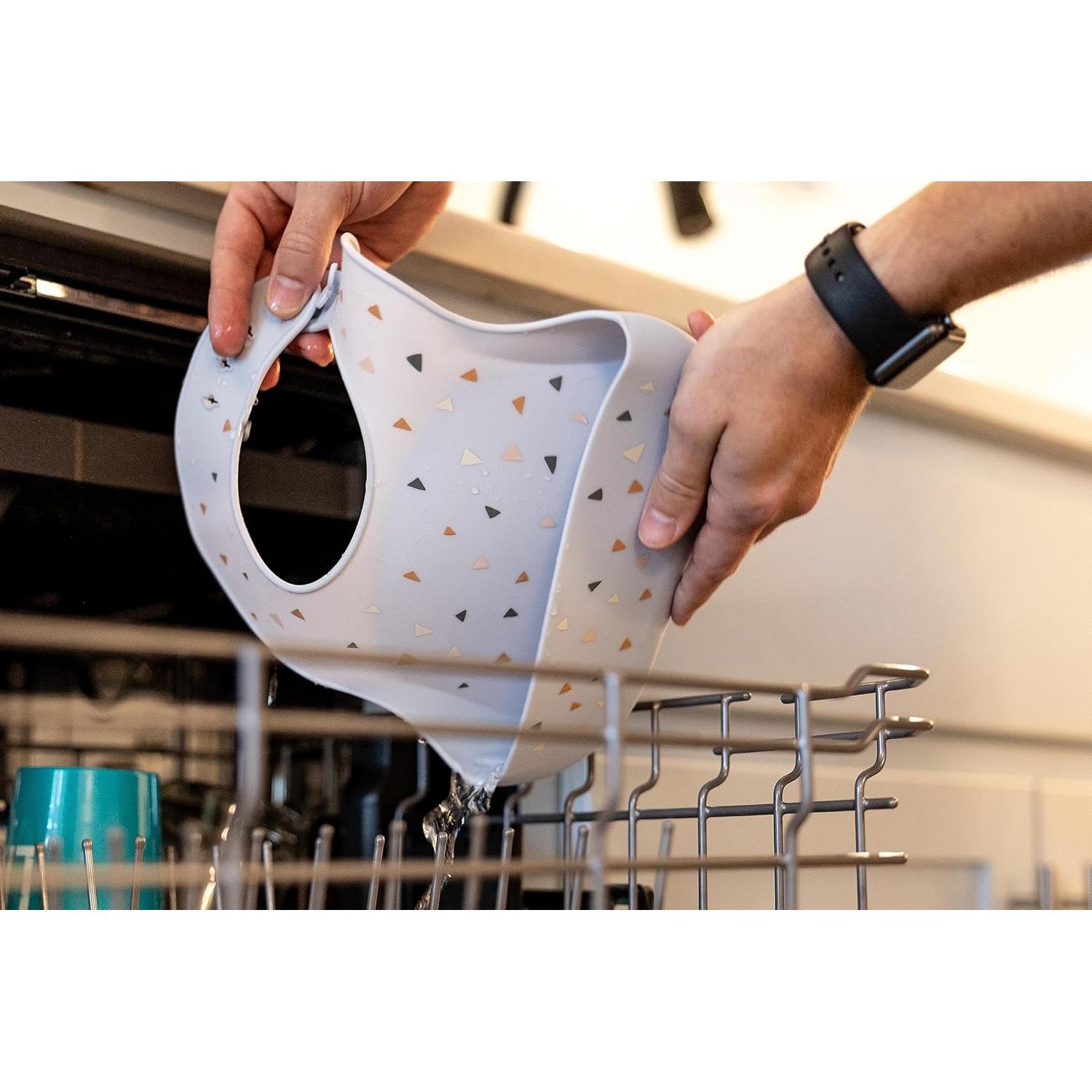 Babero de Silicona Simple Modern para Niños - Talla Única