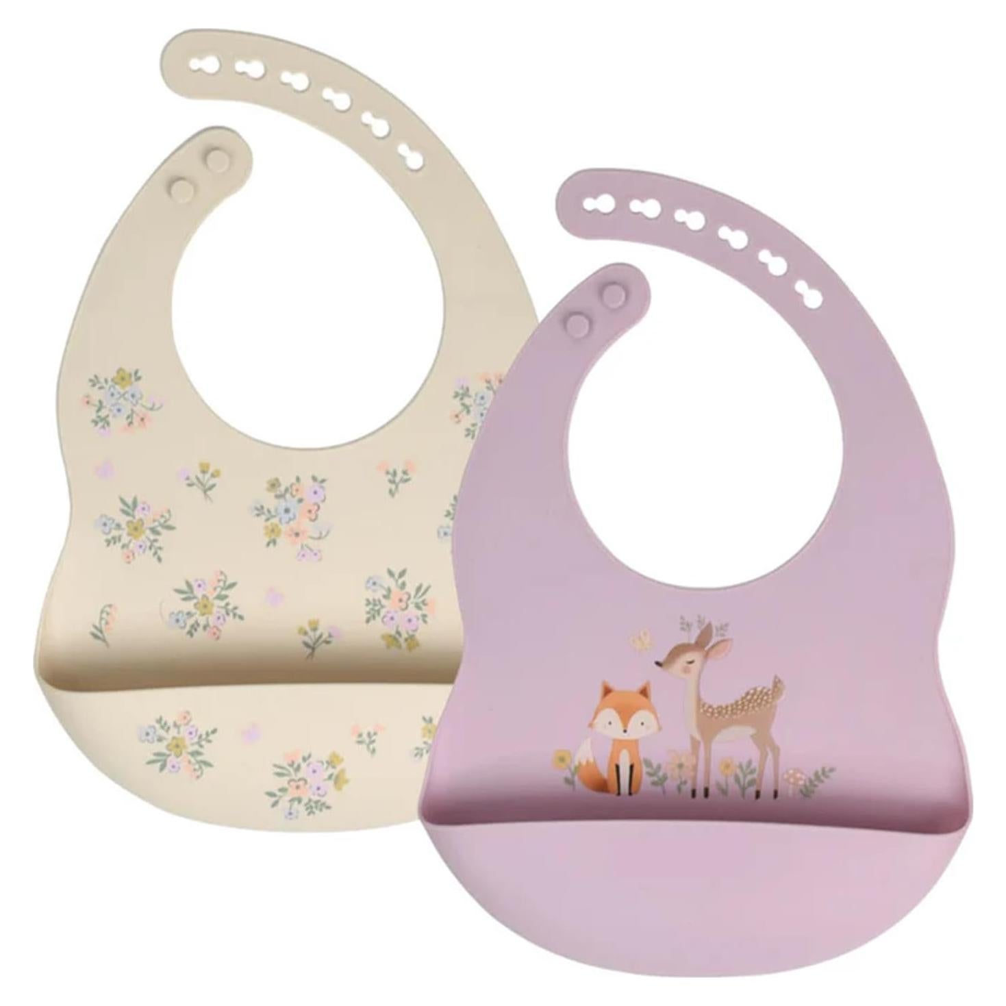 Baberos de Silicona LITTLE RAWR 2 Juegos Impermeables BPA Free