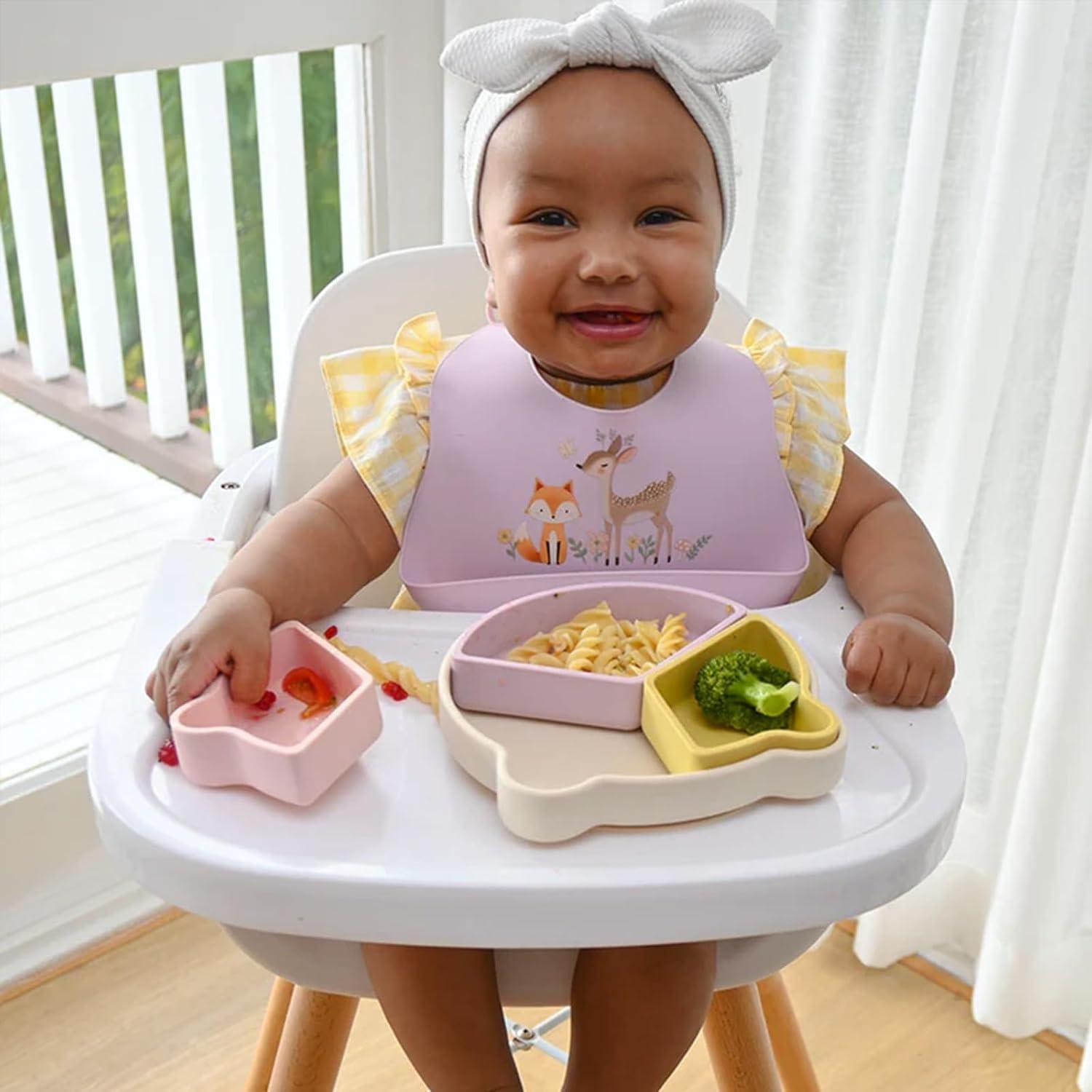 Baberos de Silicona LITTLE RAWR 2 Juegos Impermeables BPA Free