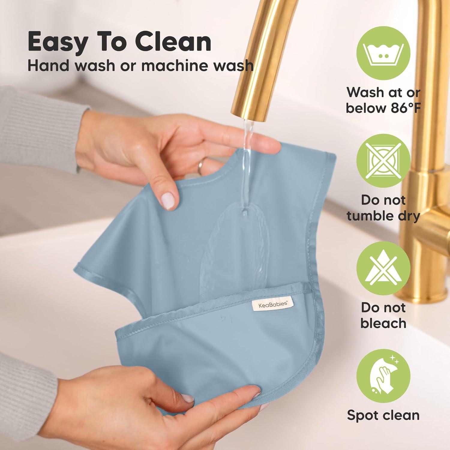 Baberos Impermeables KeaBabies Presto 3-Pack para Bebés